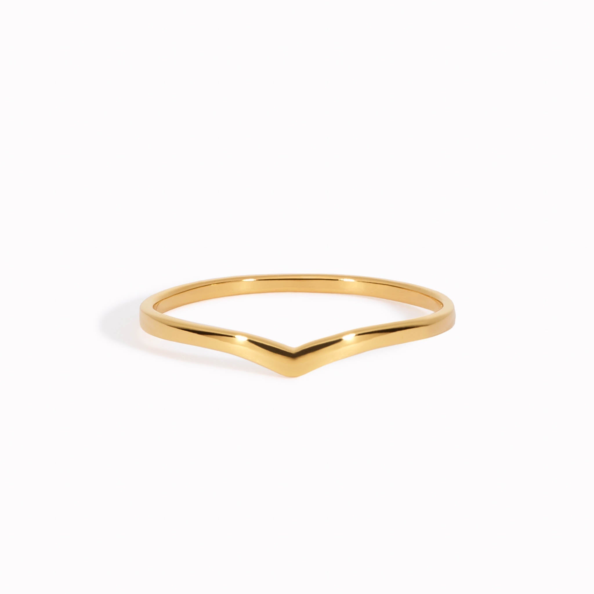 14K Gold V-Shape Stacking Ring