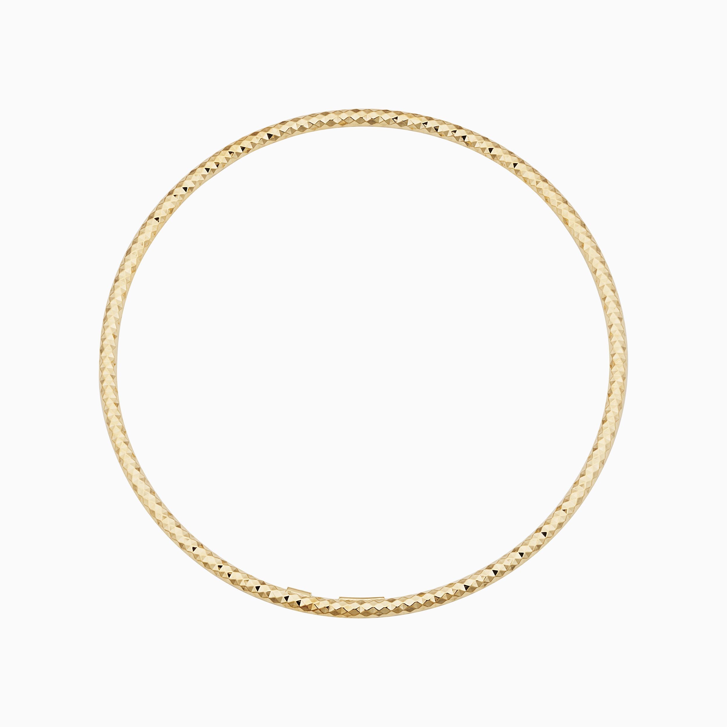10K Gold Skyline Bangle - The Ultimate Stacking Piece