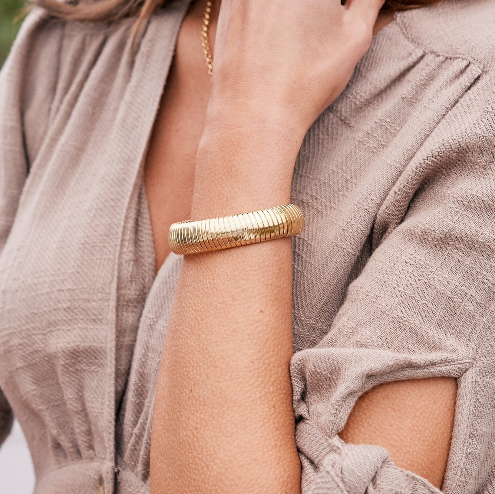 14K Gold Verona Statement Bracelet