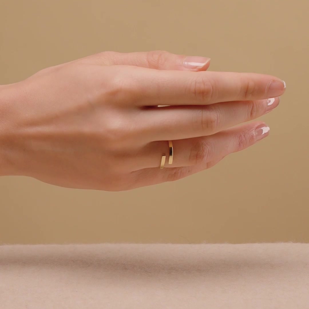 14K Gold Wrap Stacking Ring