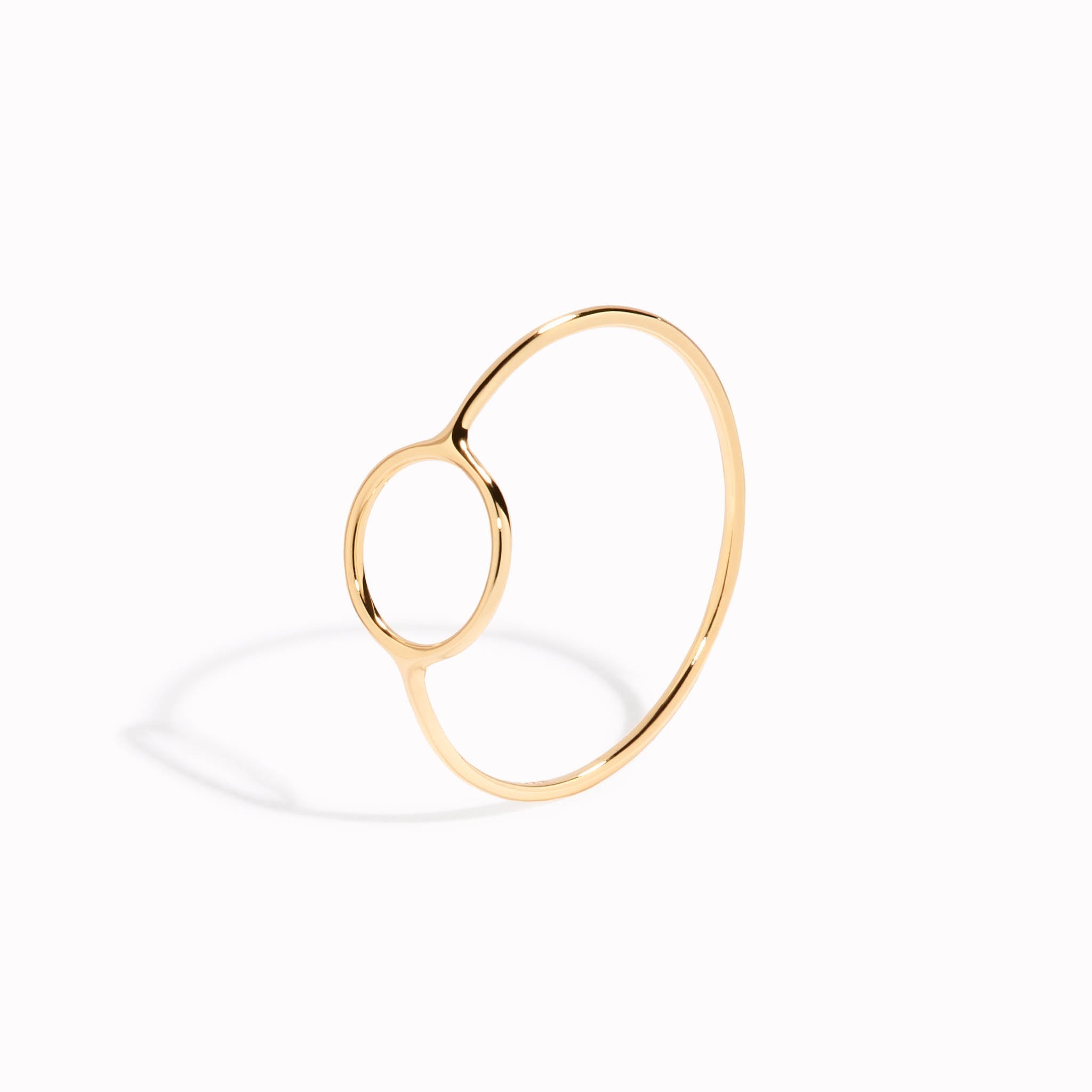 14K Gold Minimalist Circle Stacking Ring