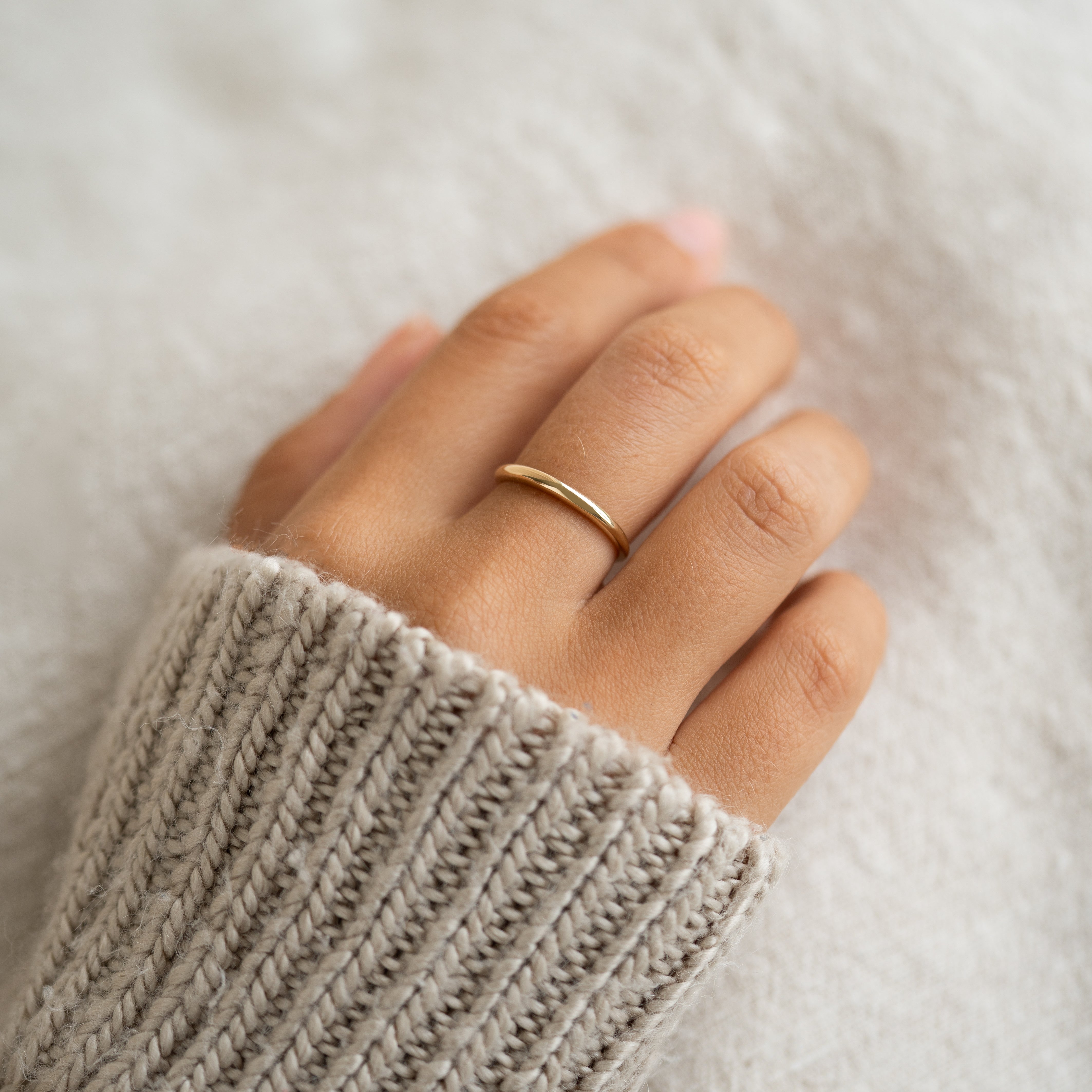 14K Gold Classic Dome Stacking Ring