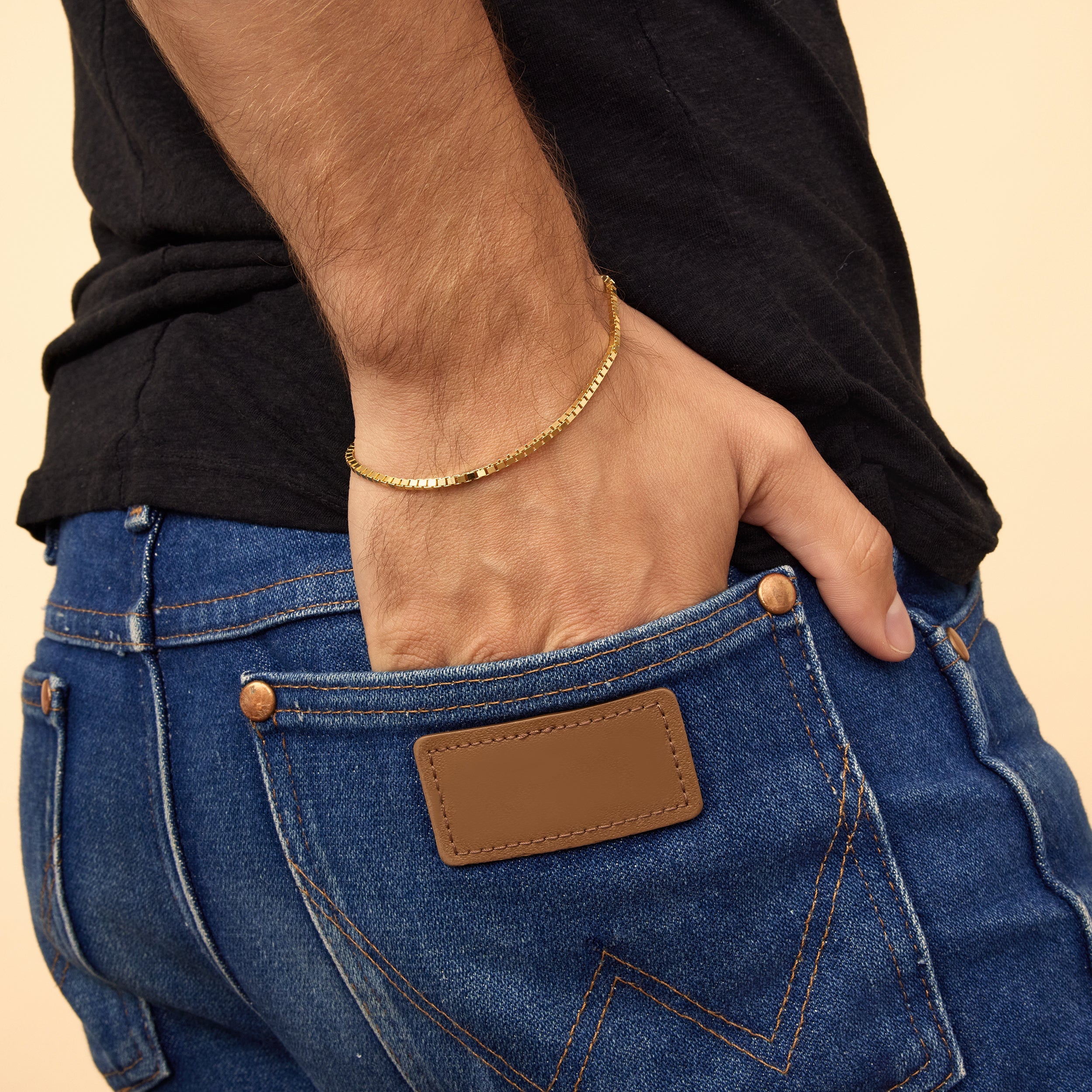 10K Gold Textured Rope Bracelet