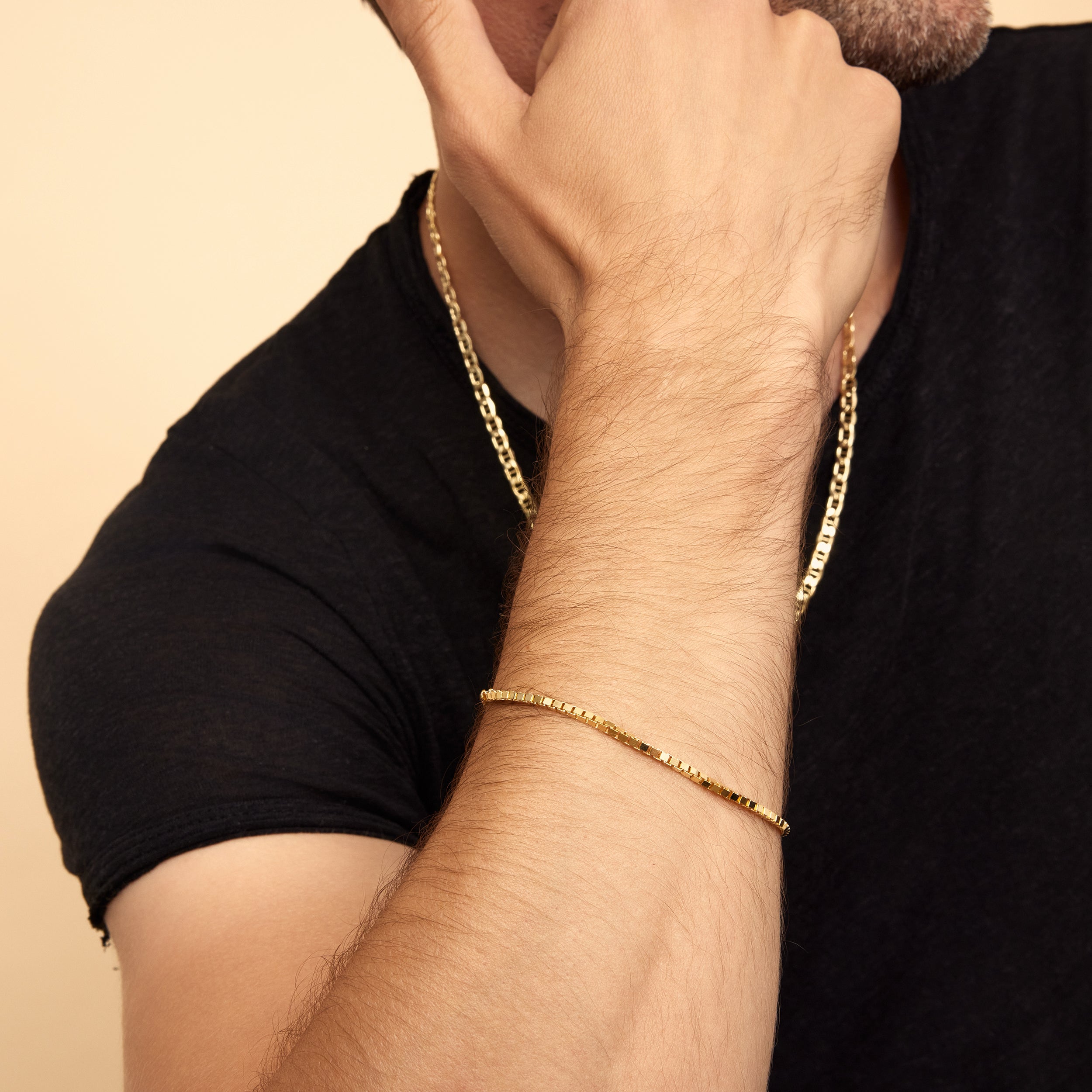 10K Gold Textured Rope Bracelet