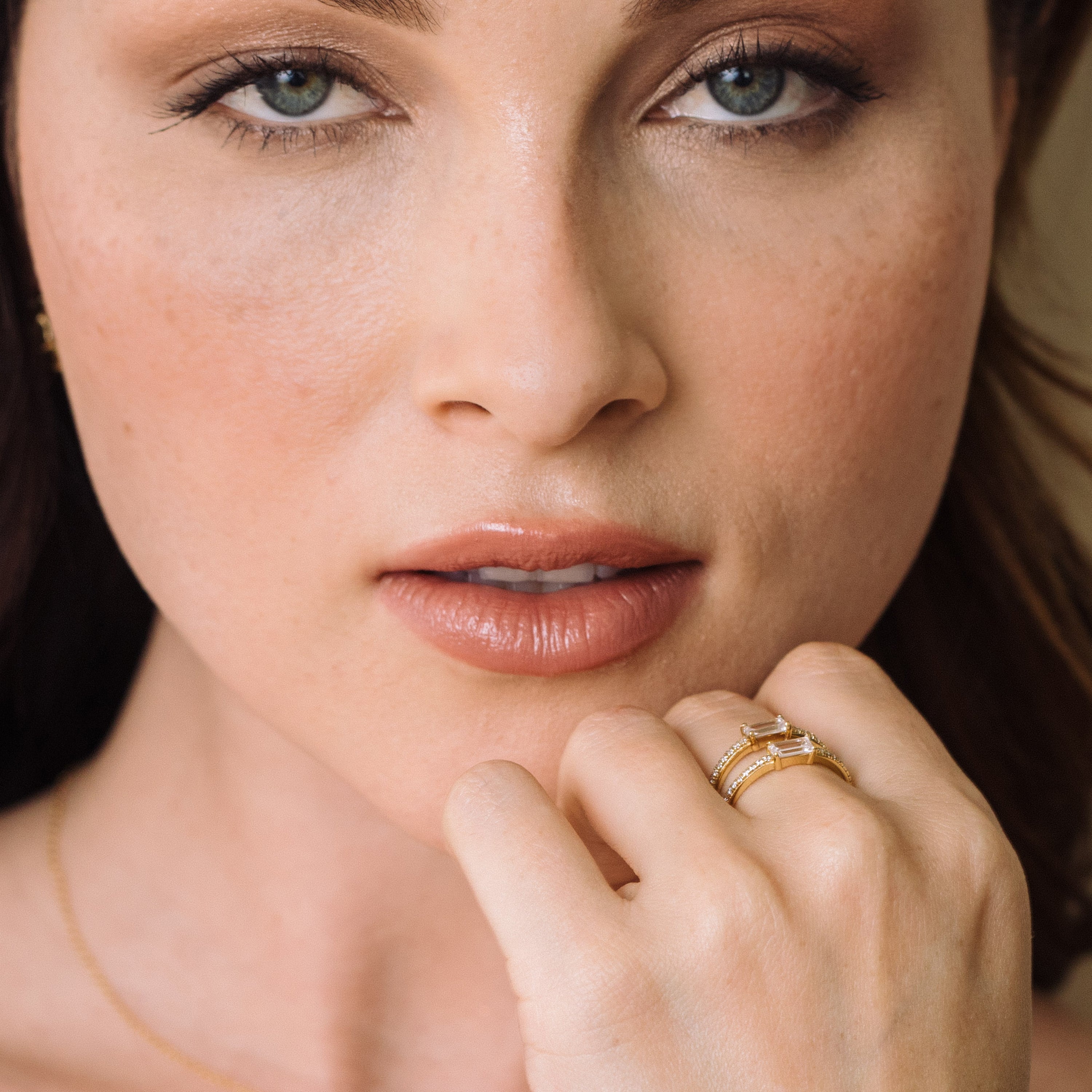 14K Gold Clarisse CZ Baguette Ring