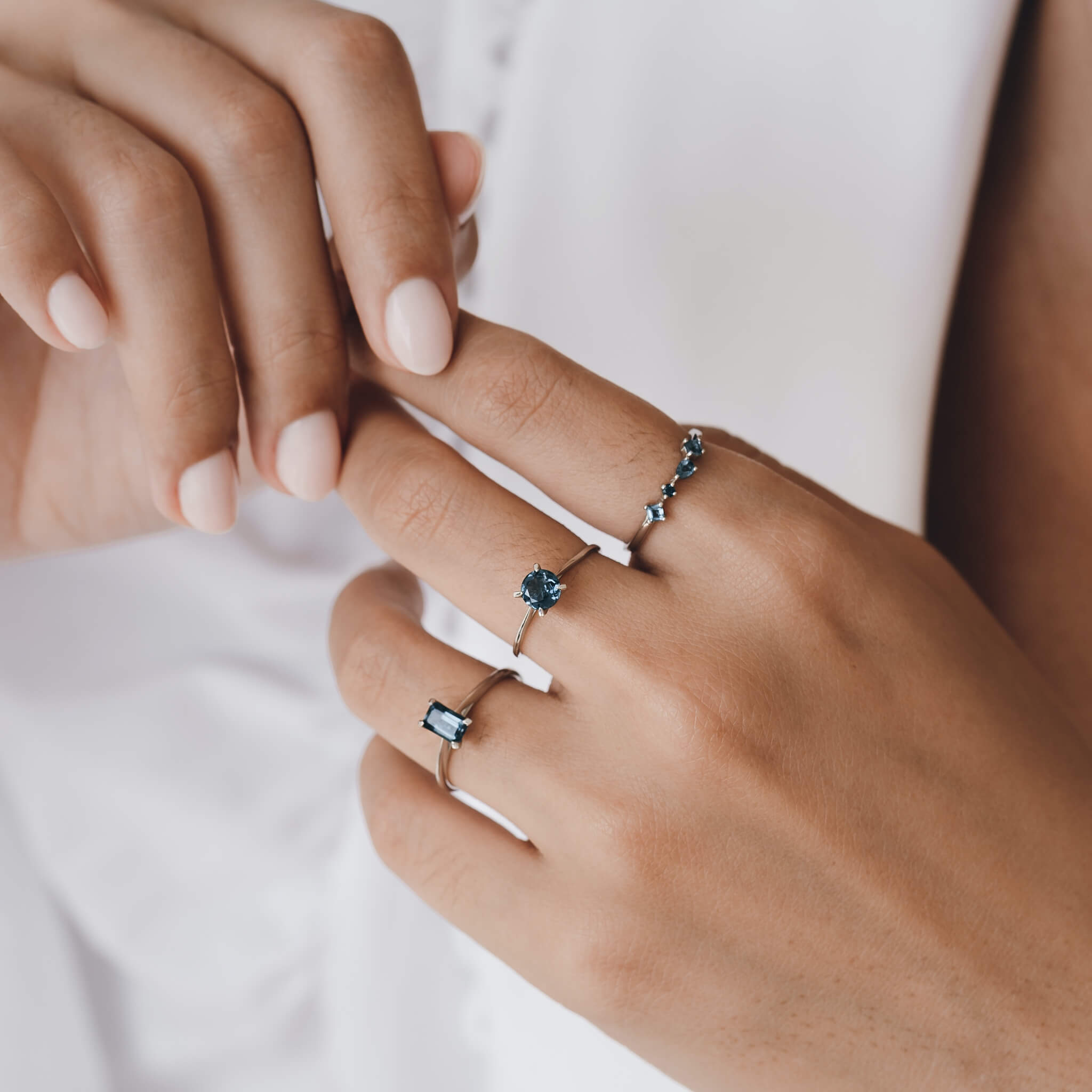 Celestial Blue Topaz Ring