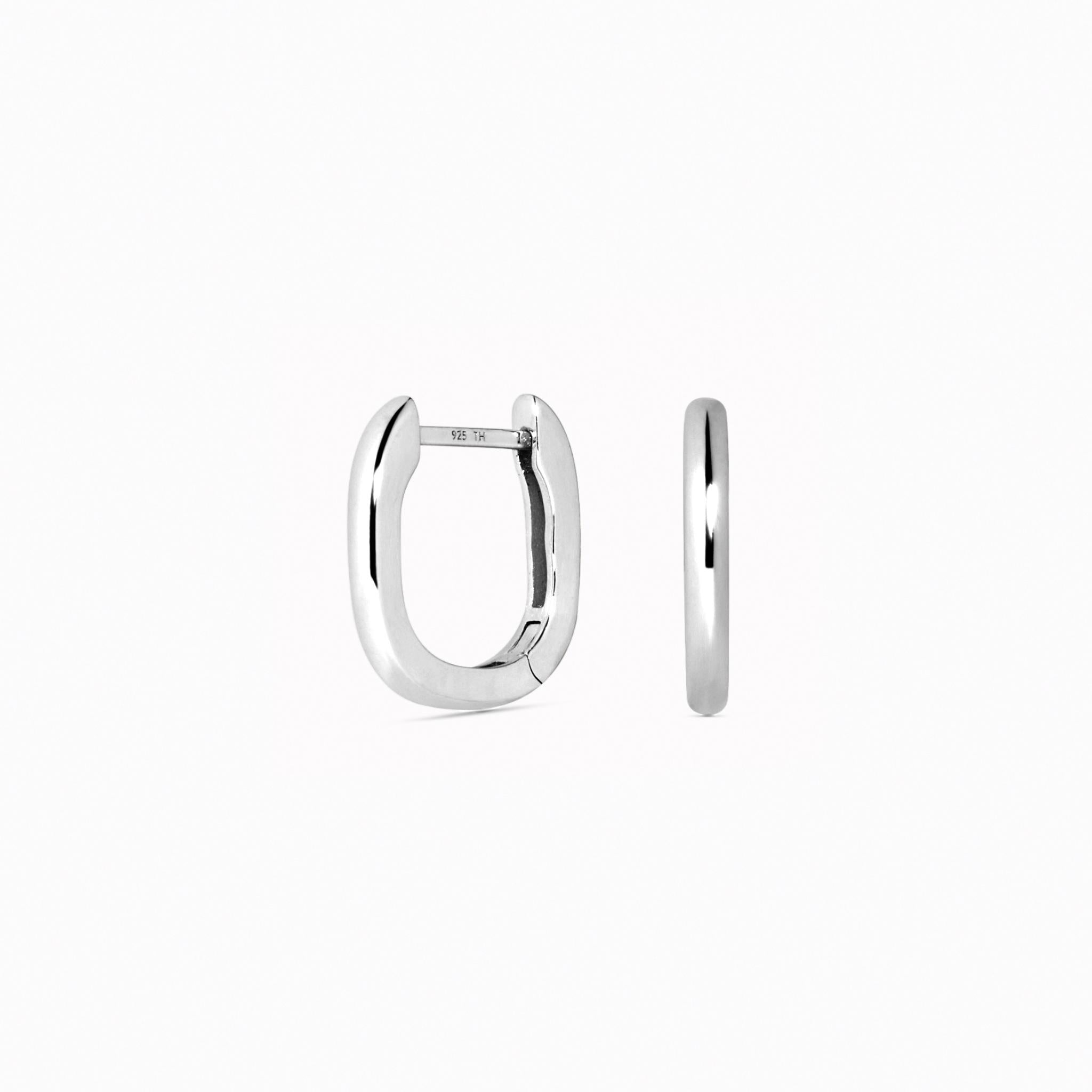 Square Huggie Hoops
