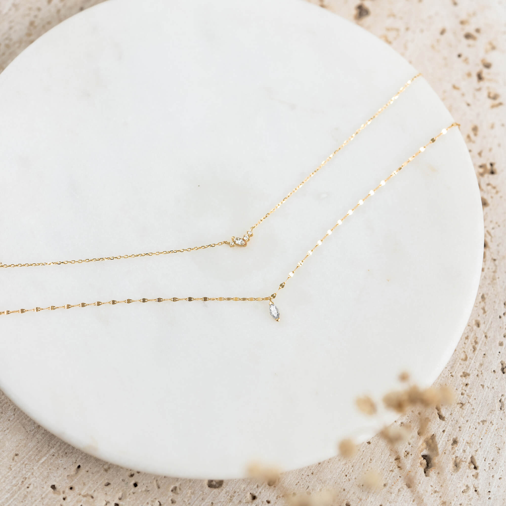14K Gold Estrella Diamond Cluster Necklace