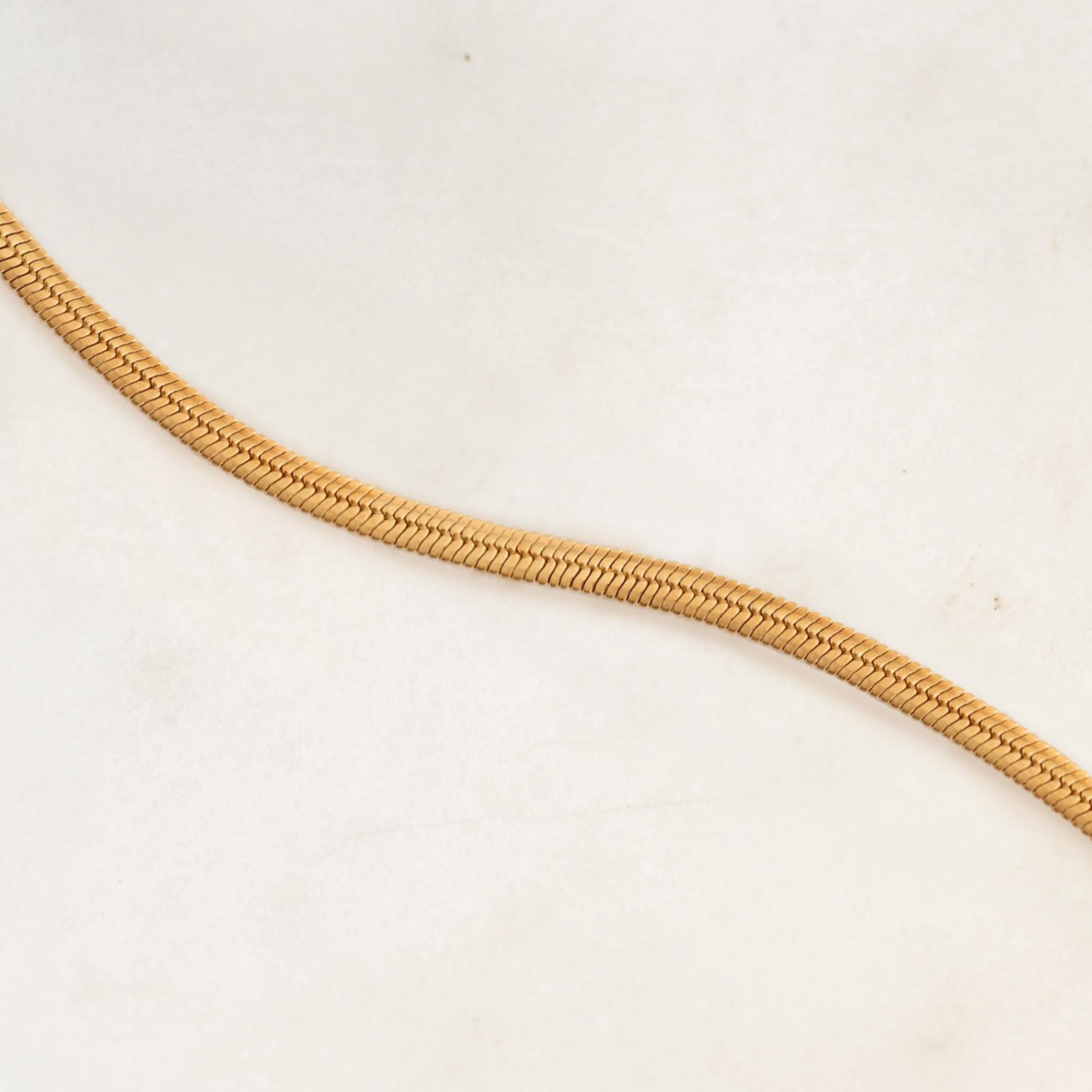 14K Gold 2.3mm Deluxe Snake Bracelet