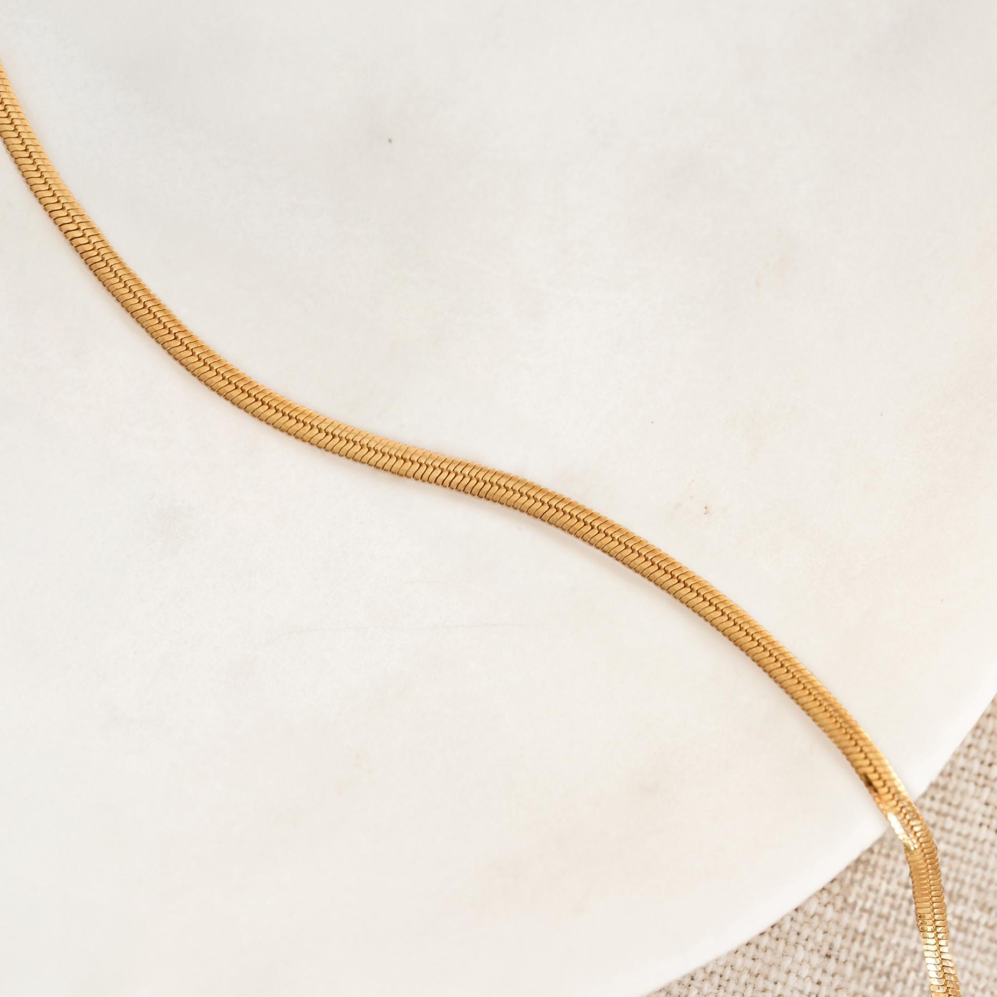 14K Gold 2.3mm Deluxe Snake Bracelet