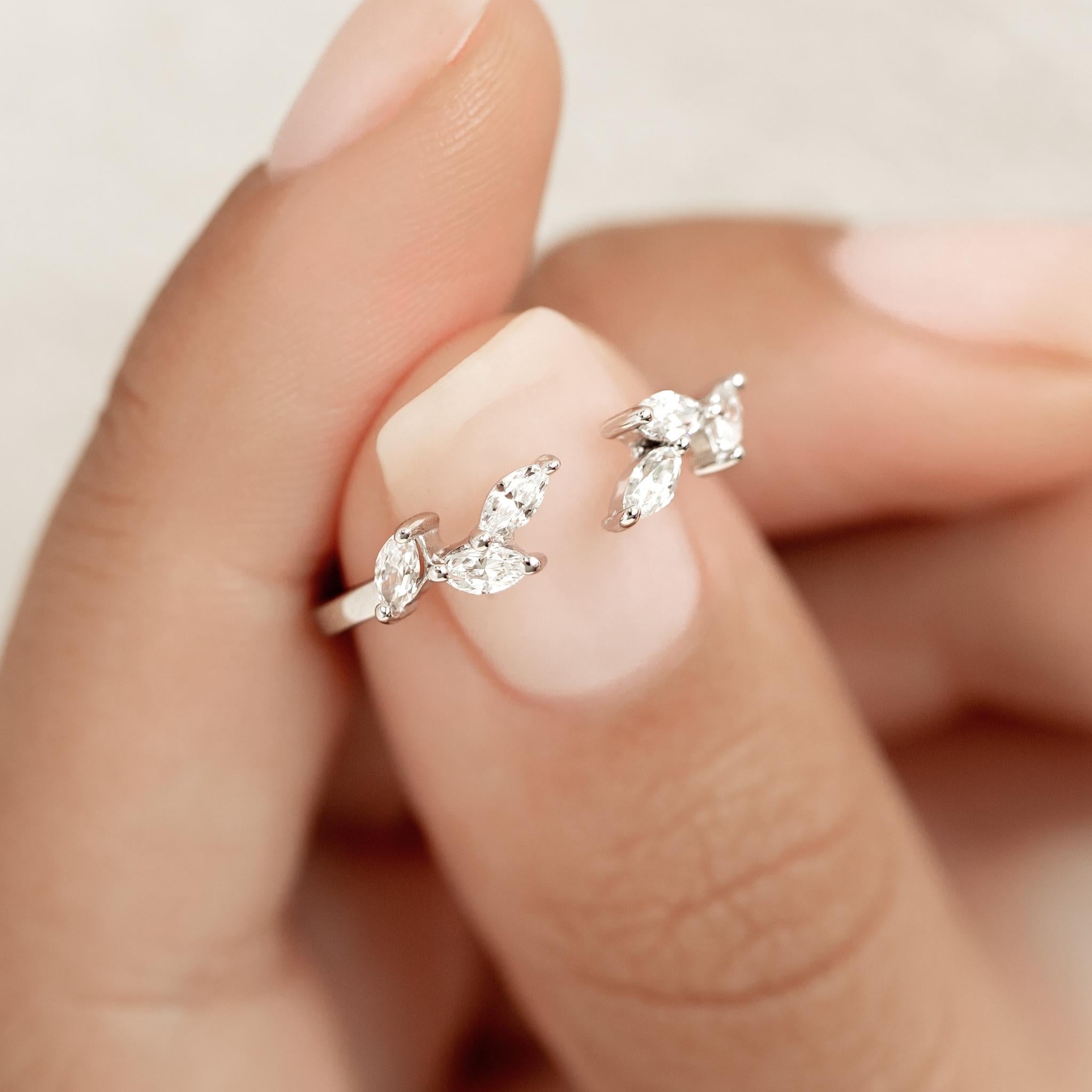 Celestial Wreath Marquise Halo Ring