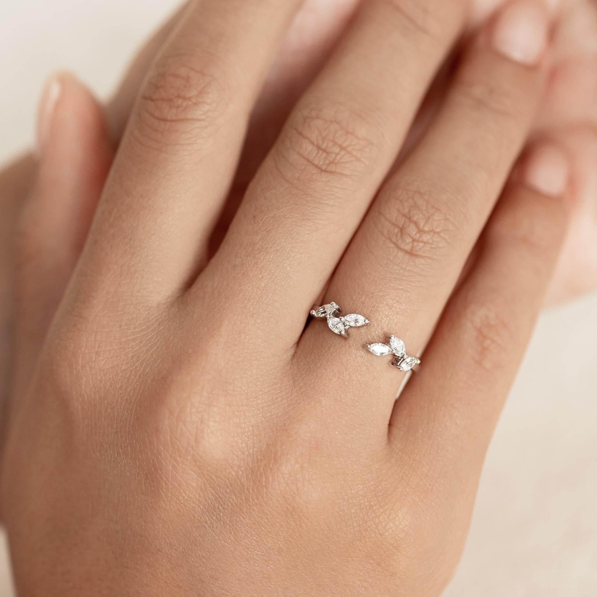 Celestial Wreath Marquise Halo Ring