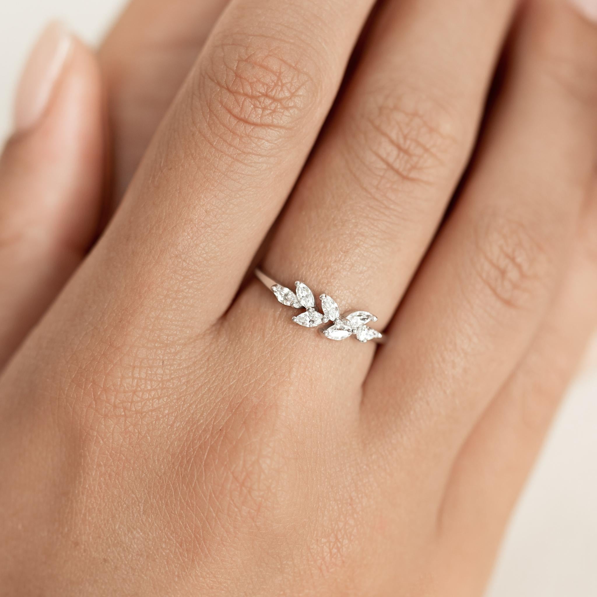 Laurel Light Marquise Halo Ring