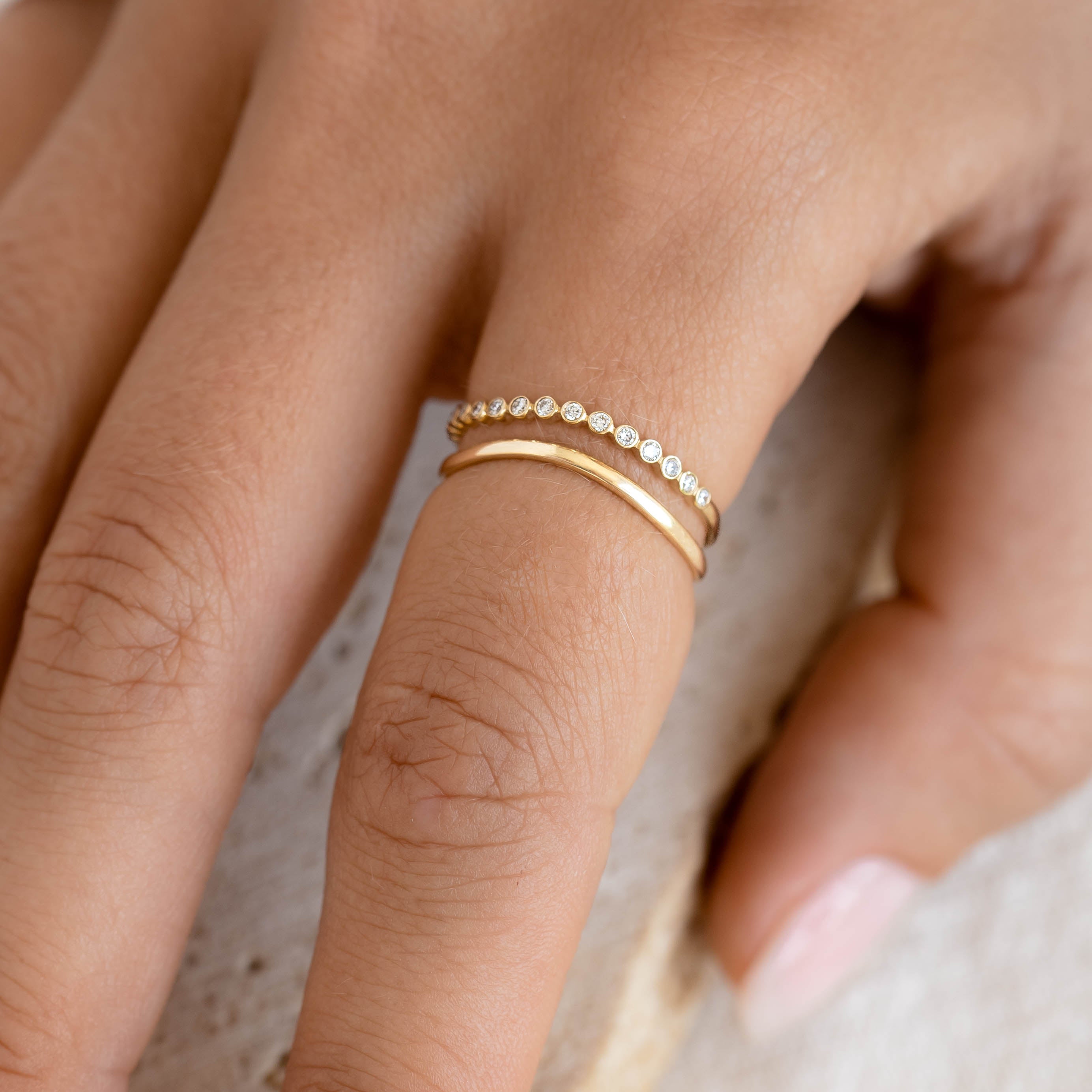 14K Gold Wavy Stacking Ring