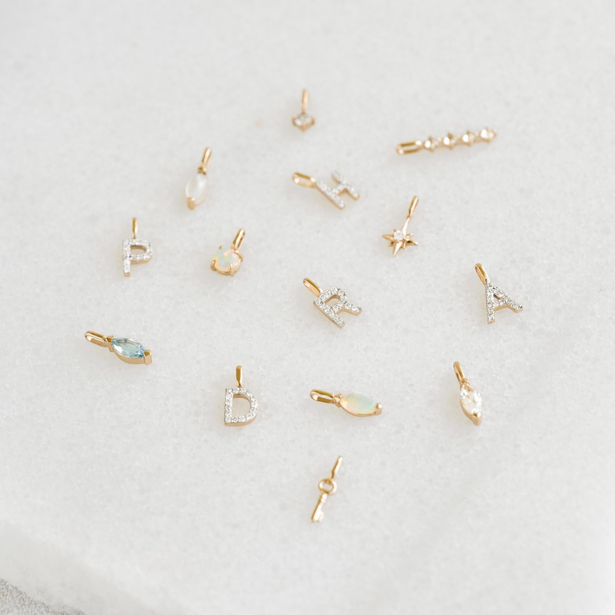 14K Gold North Star Diamond Pendant
