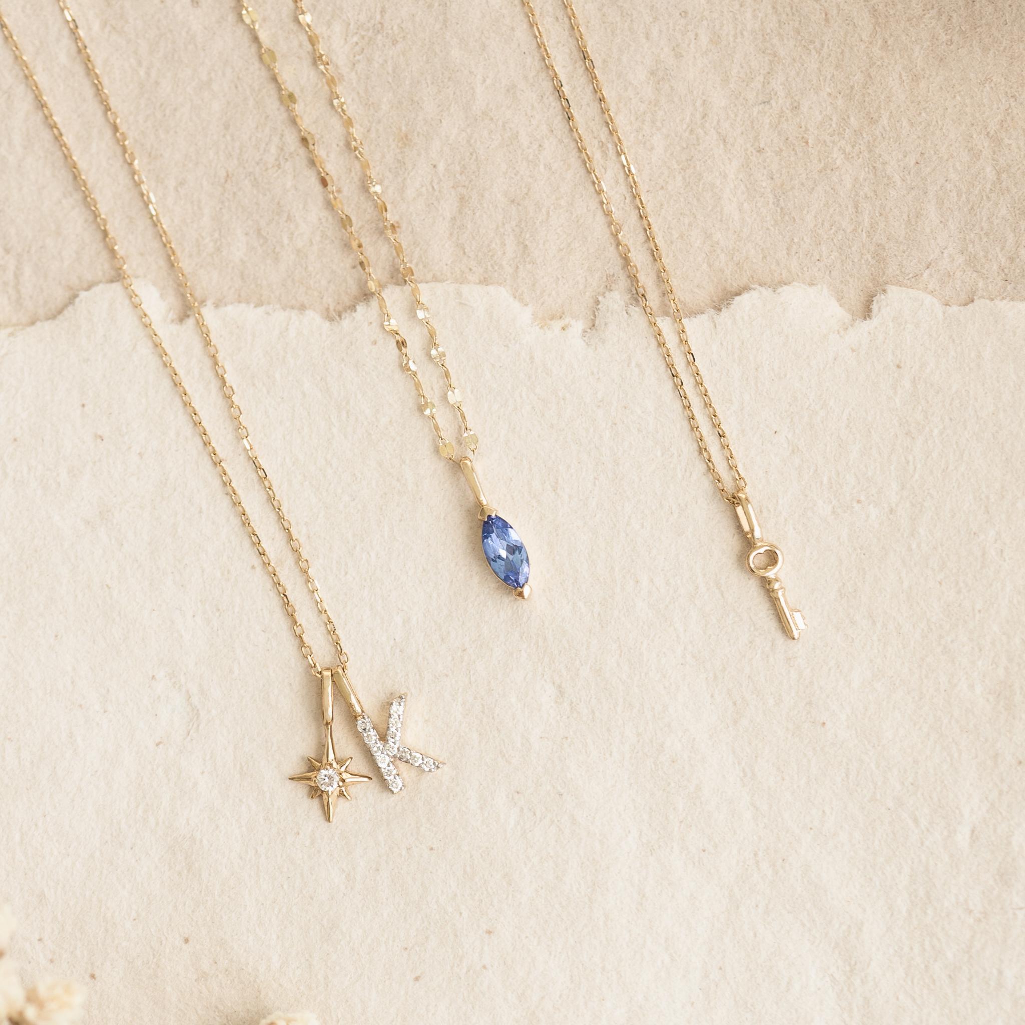 14K Gold North Star Diamond Pendant
