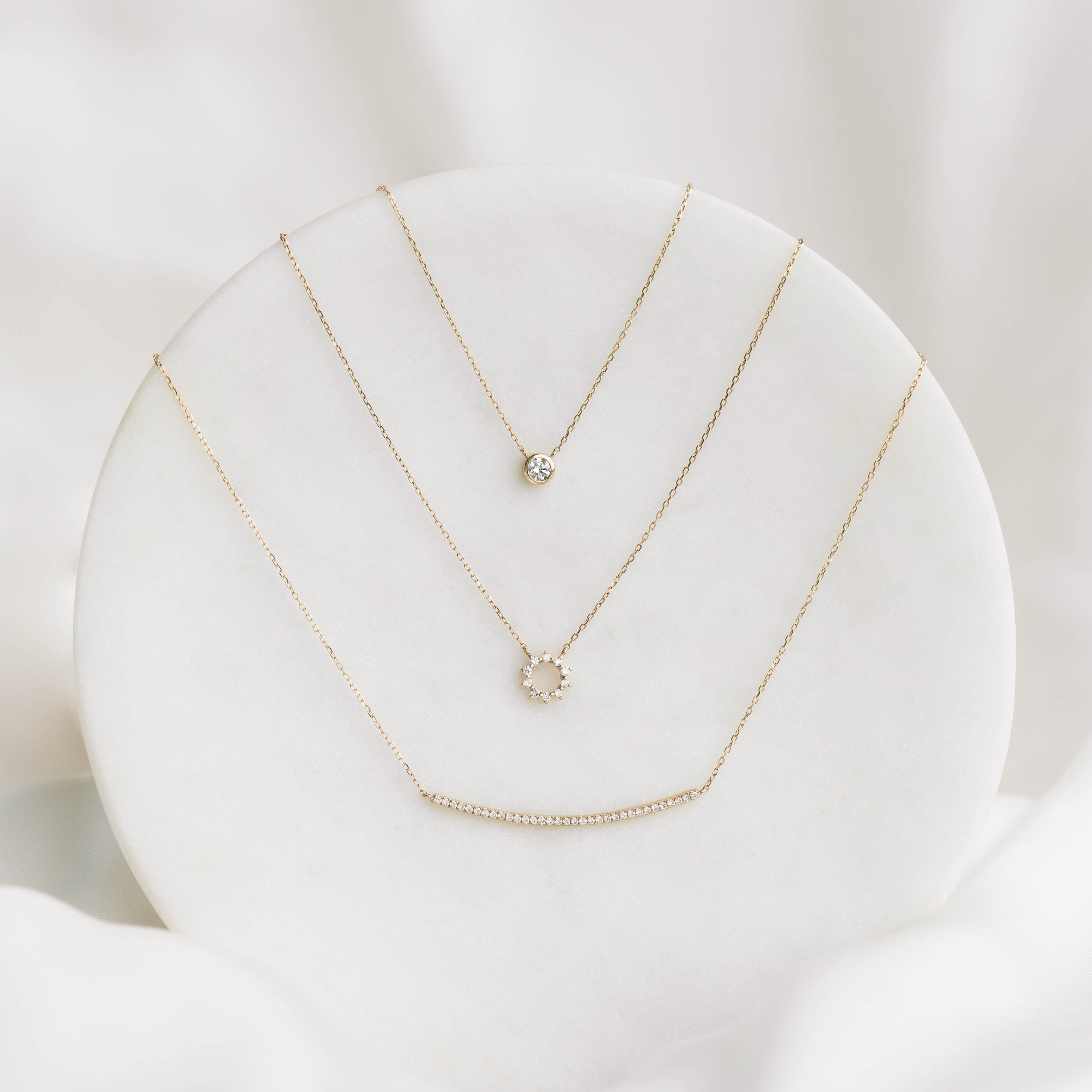 14K Gold Laia Diamond Bar Necklace