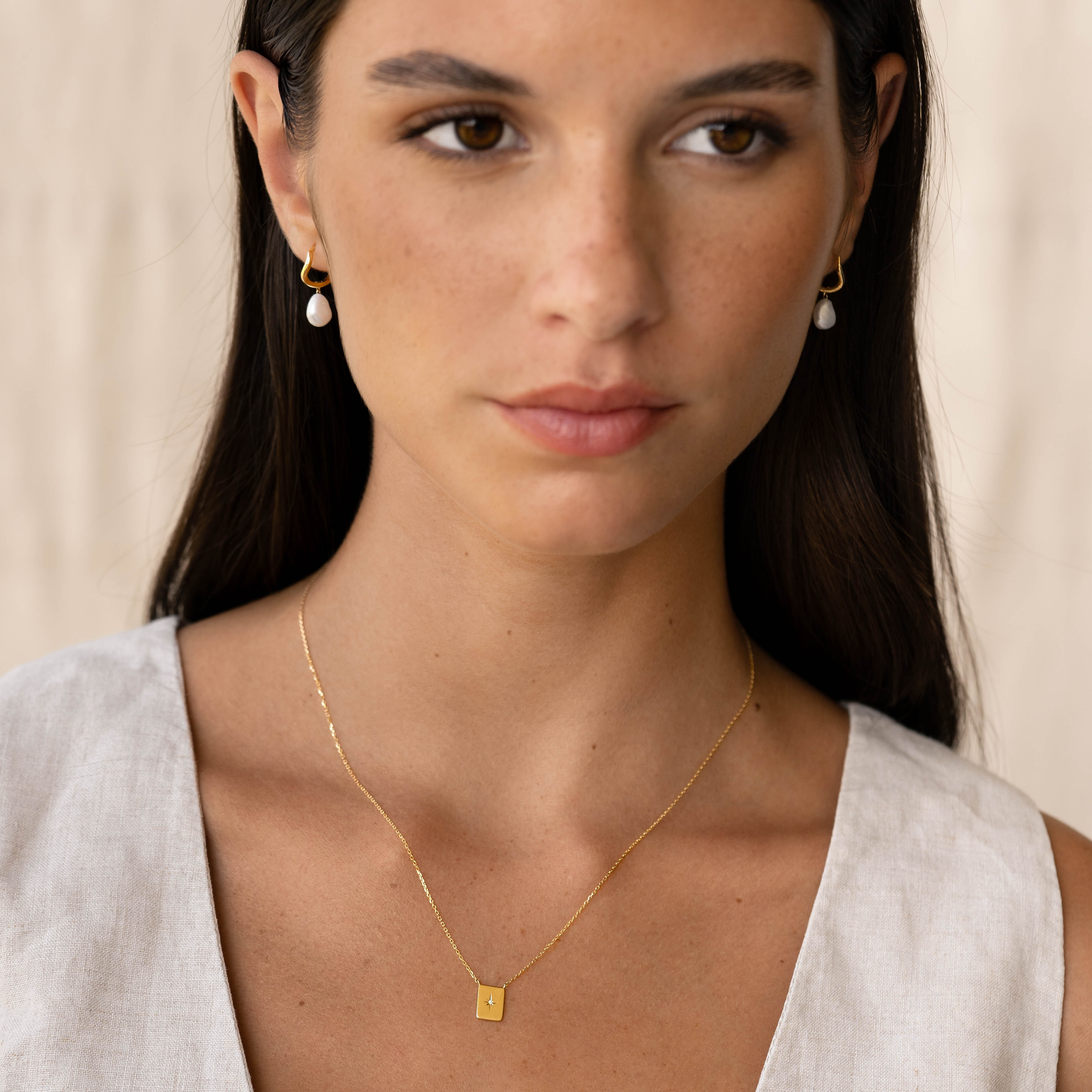 14K Gold Ocean's Whisper Wave Huggie Earrings