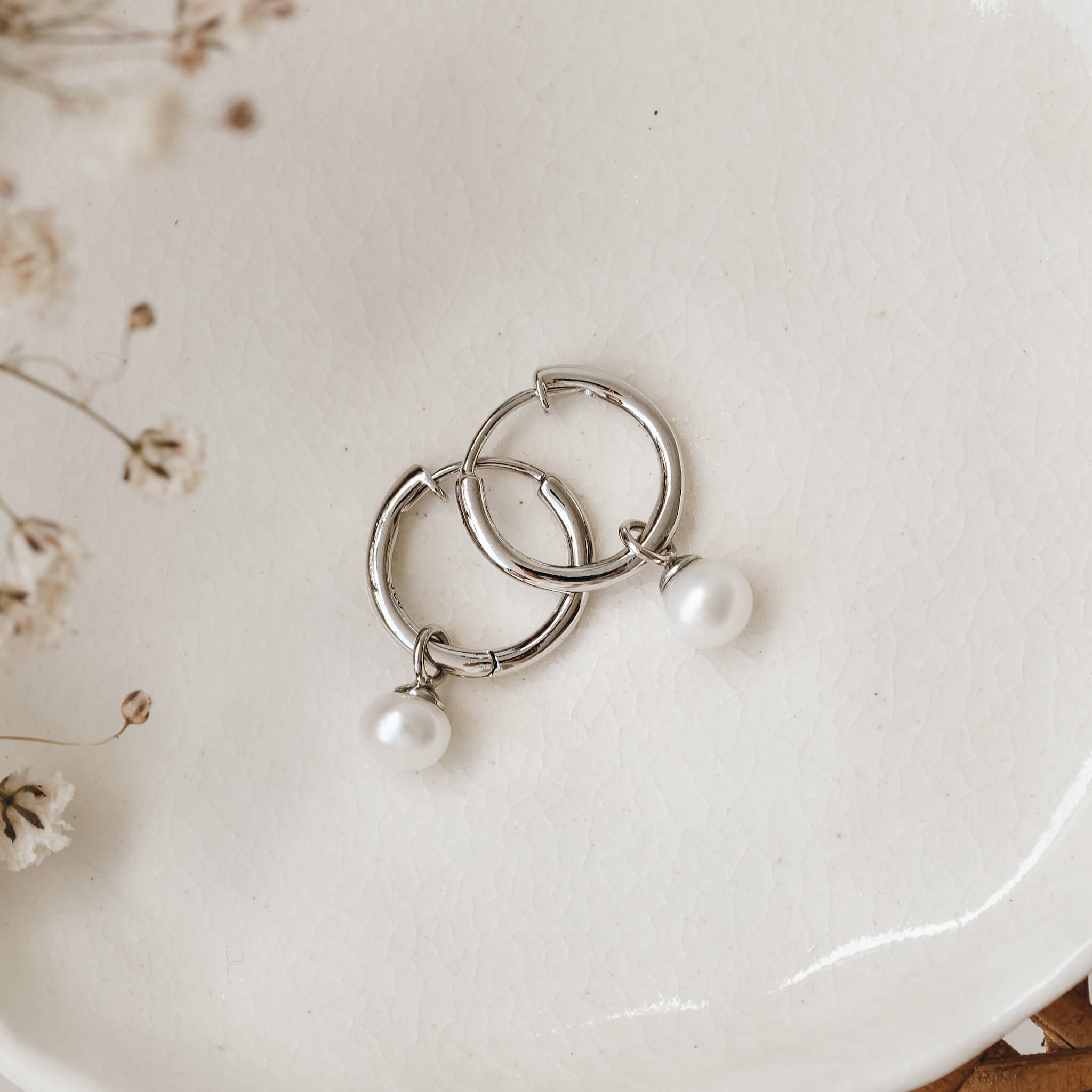 Everyday Luxury Pearl Hoops