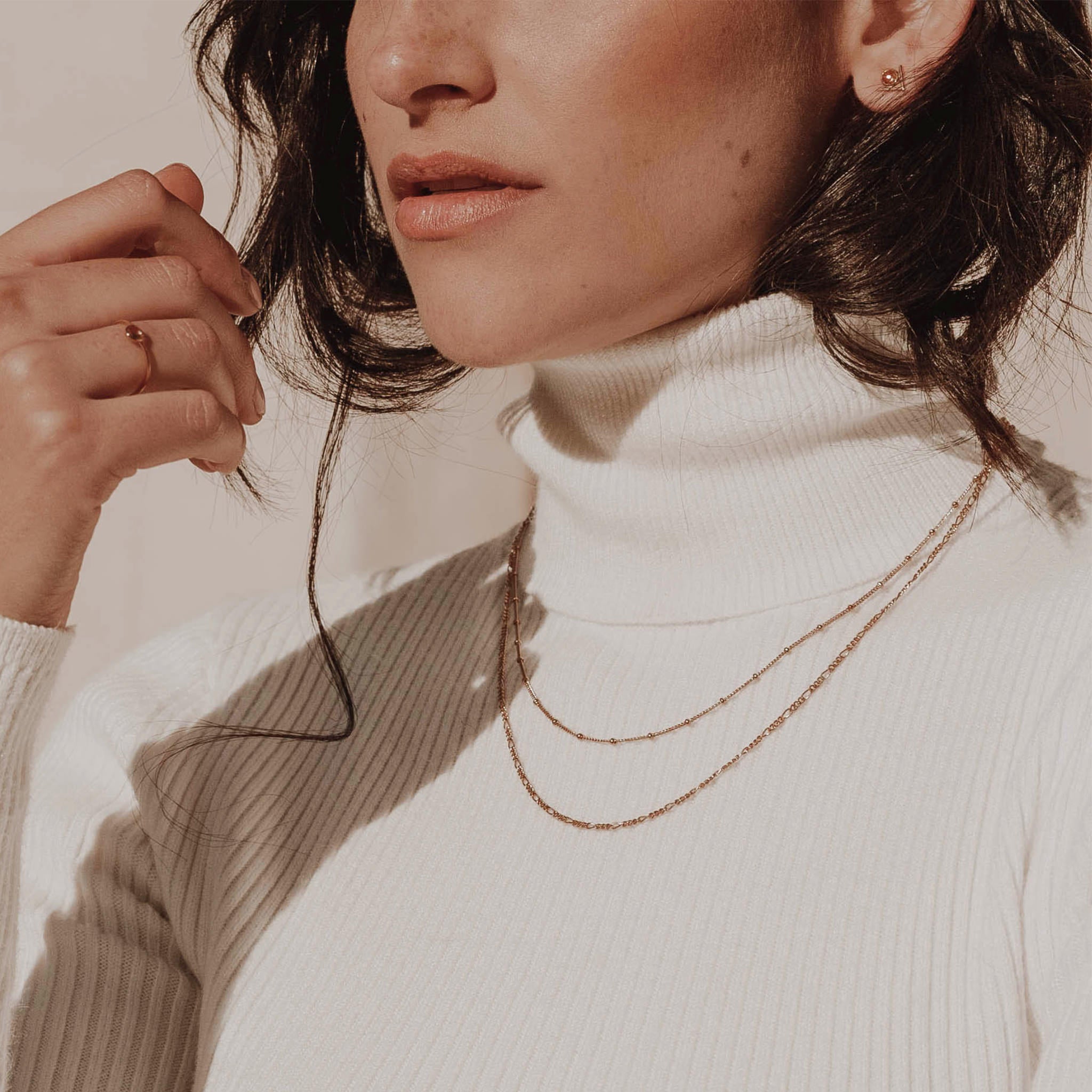 Gold-Filled Figaro Chain Necklace