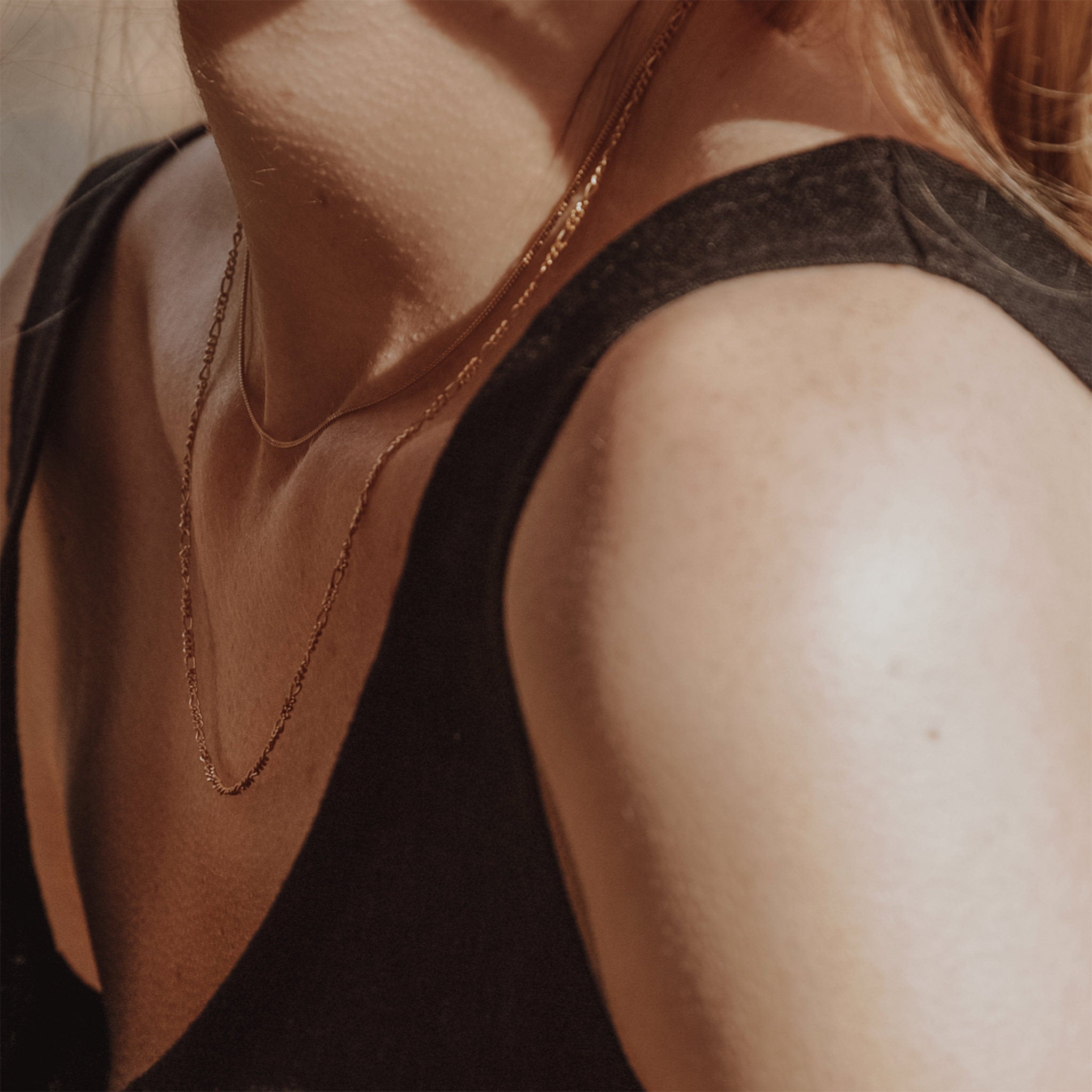 Gold-Filled Figaro Chain Necklace