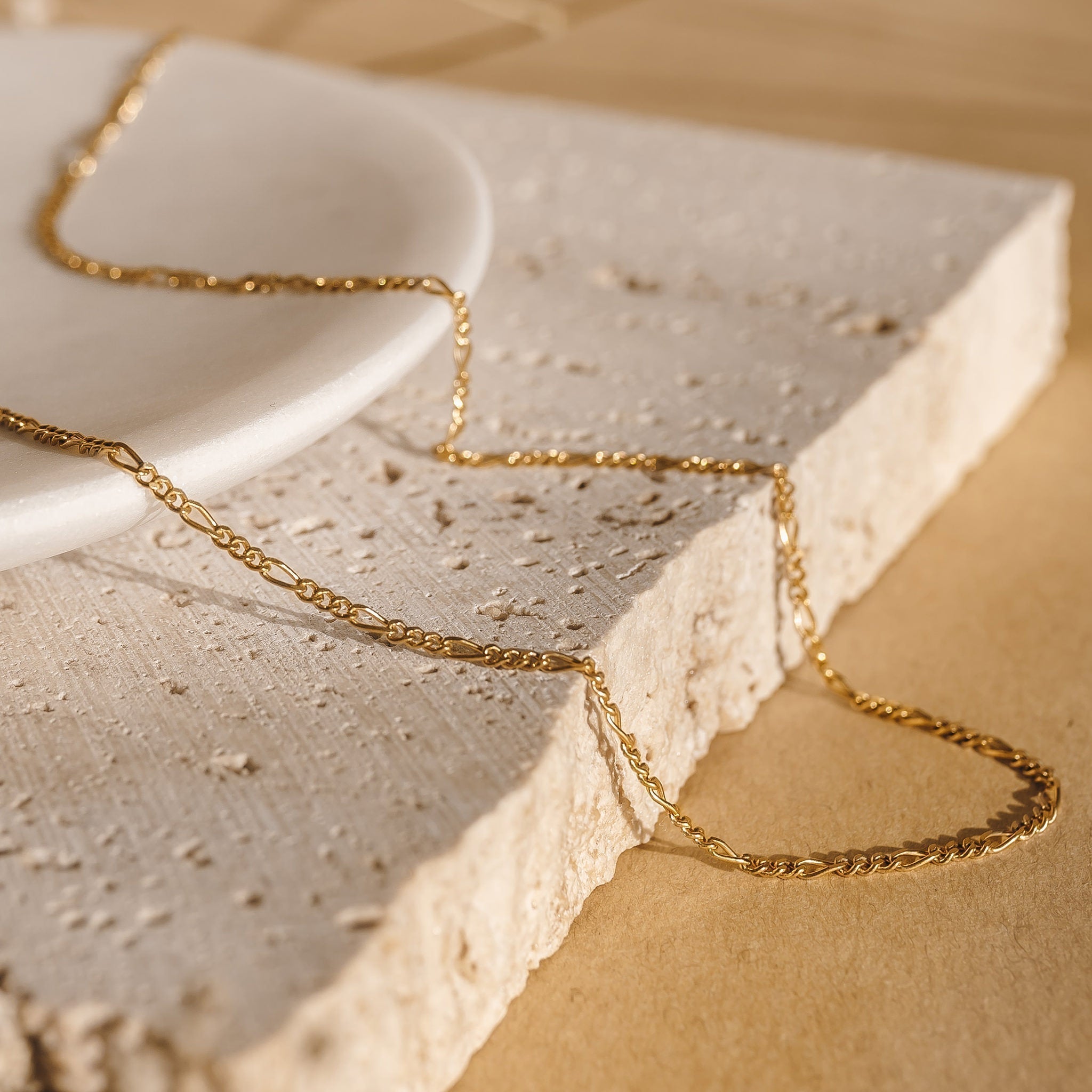 Gold-Filled Figaro Chain Necklace