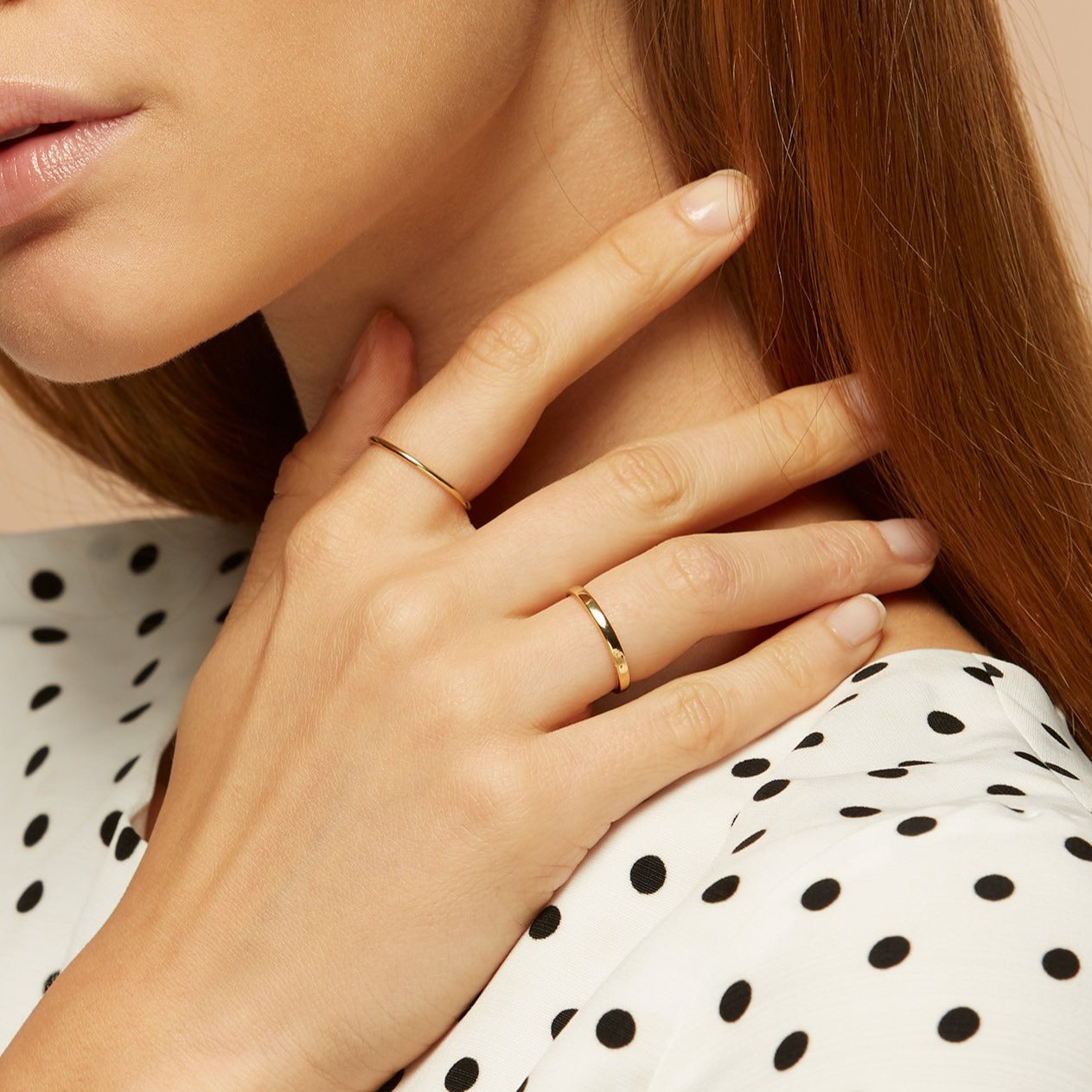 14K Gold Minimalist Stacking Ring - Versatile and Timeless