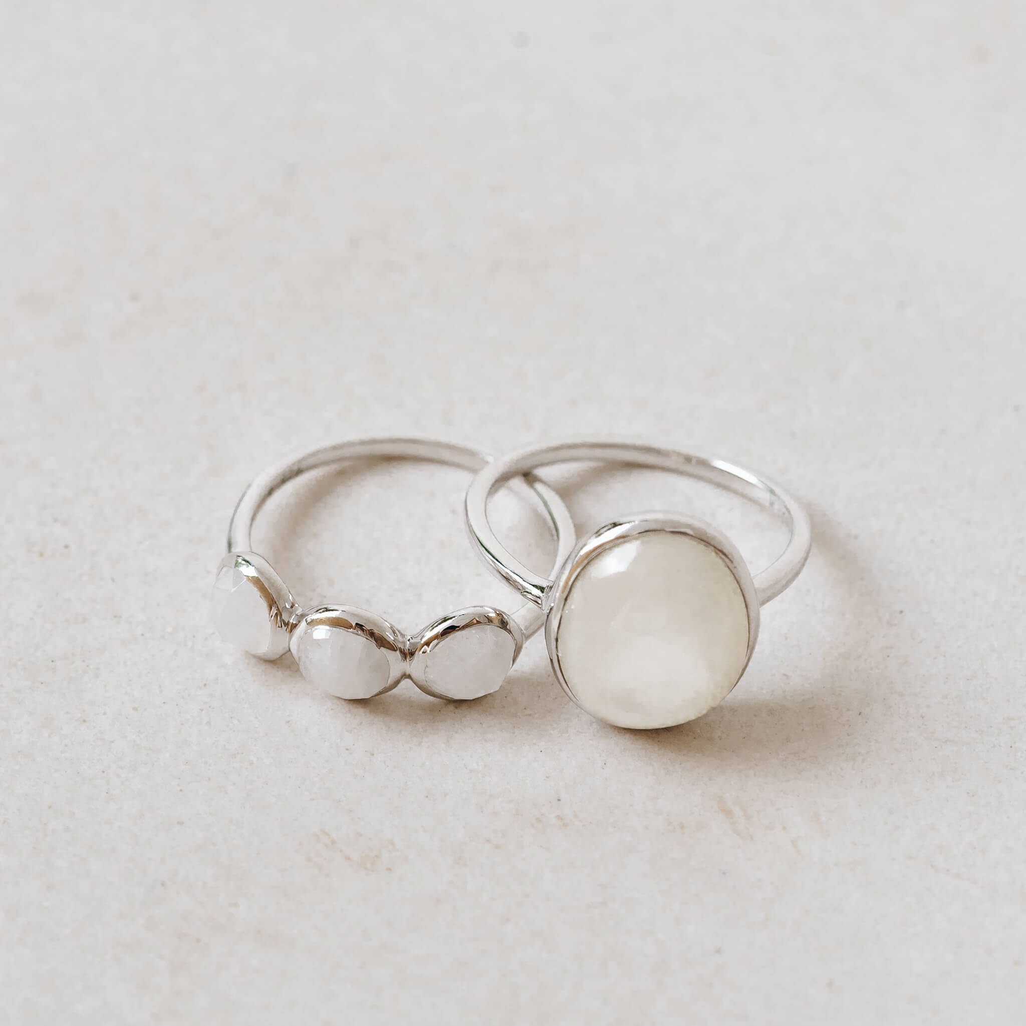 Luna Triad Moonstone Ring