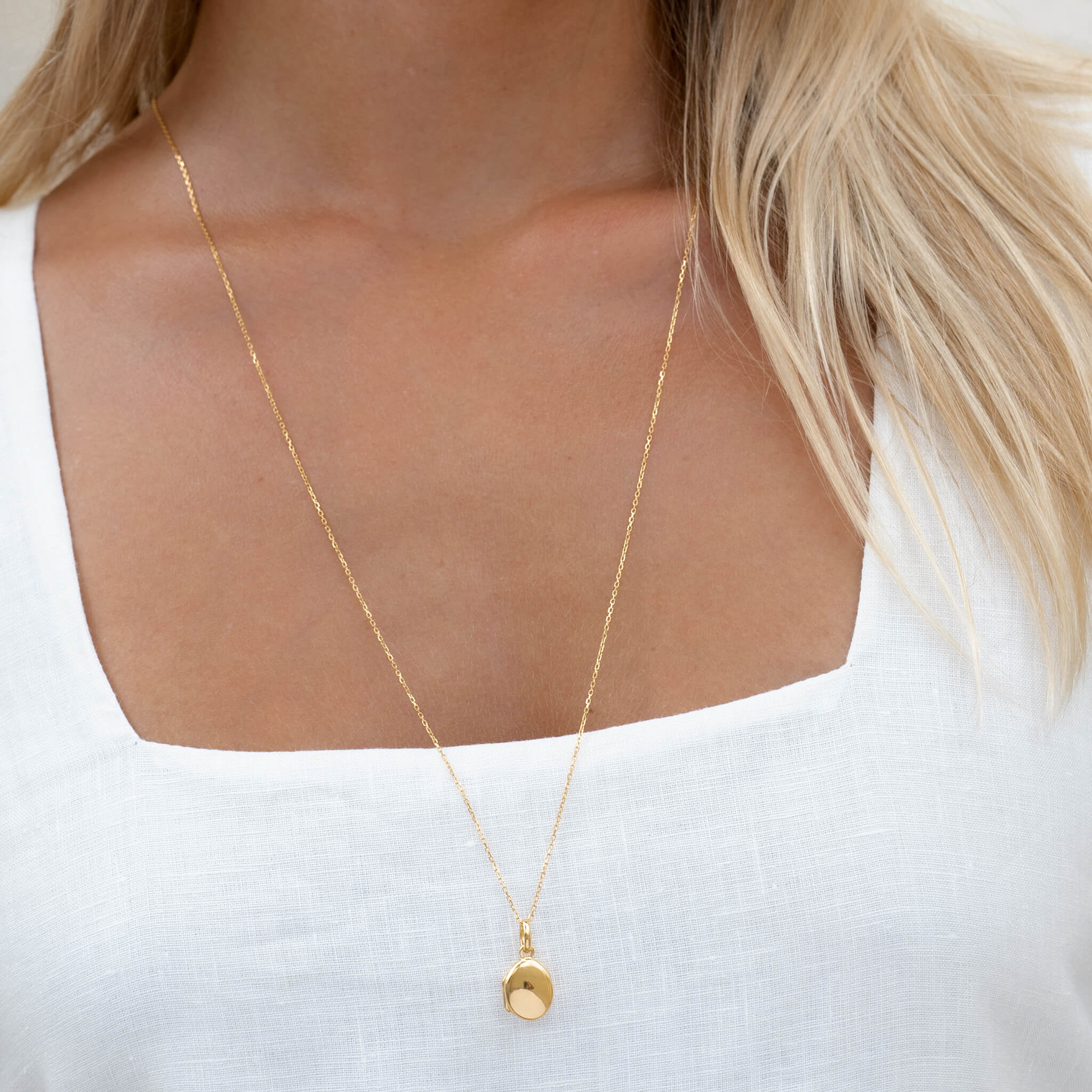 14K Gold Secret Keeper Locket Necklace