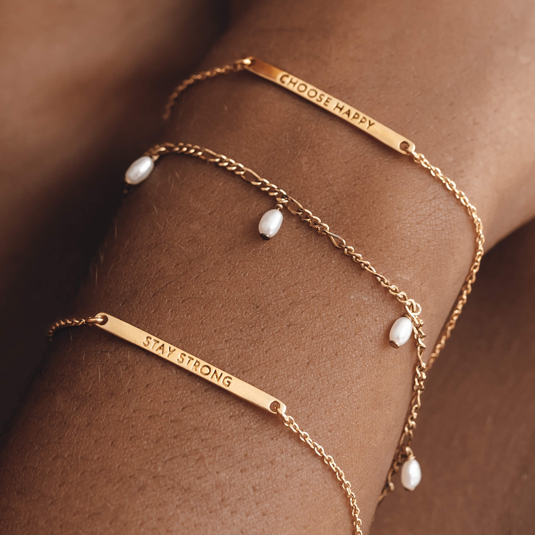14K Gold Motivational Bracelet Collection