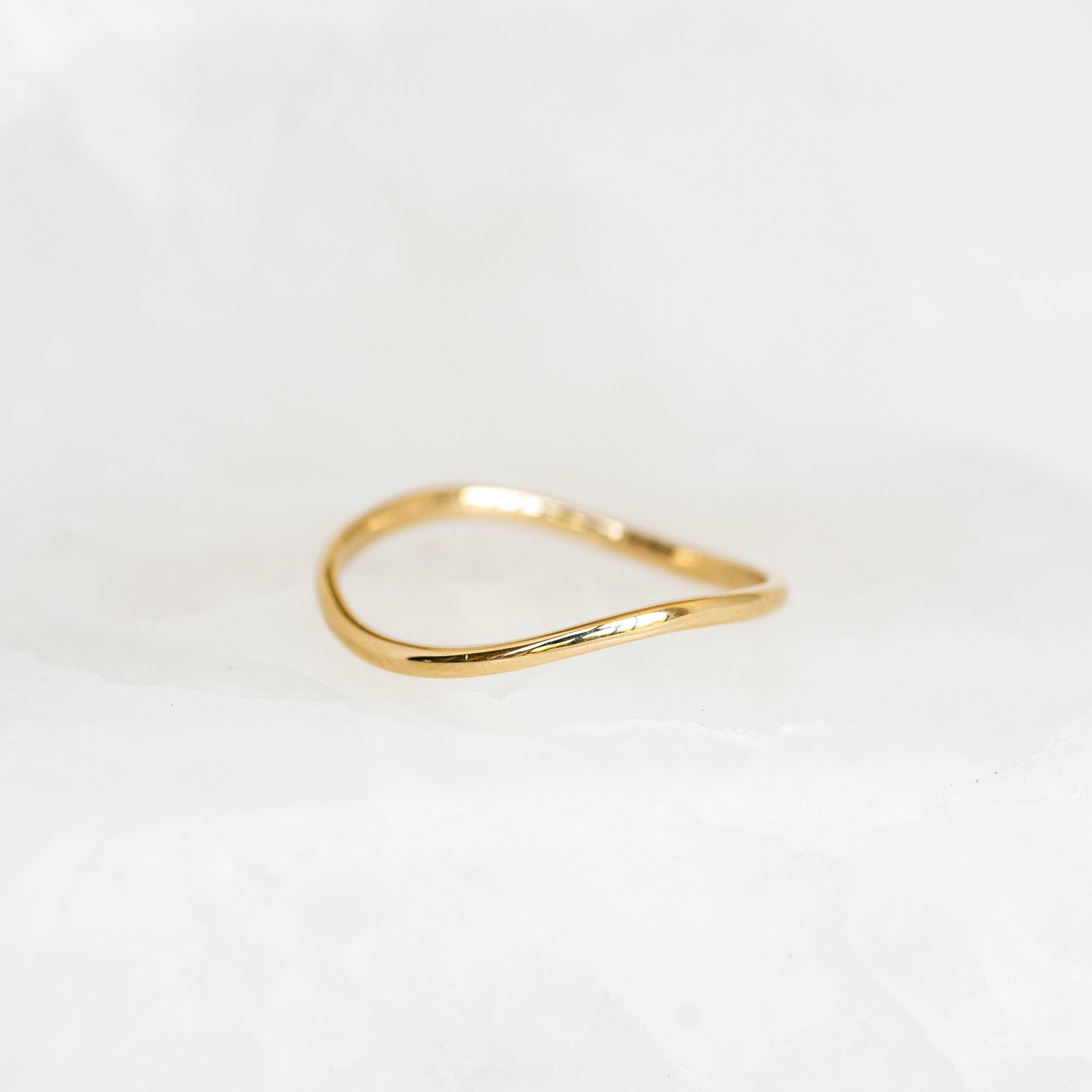 14K Gold Wavy Stacking Ring
