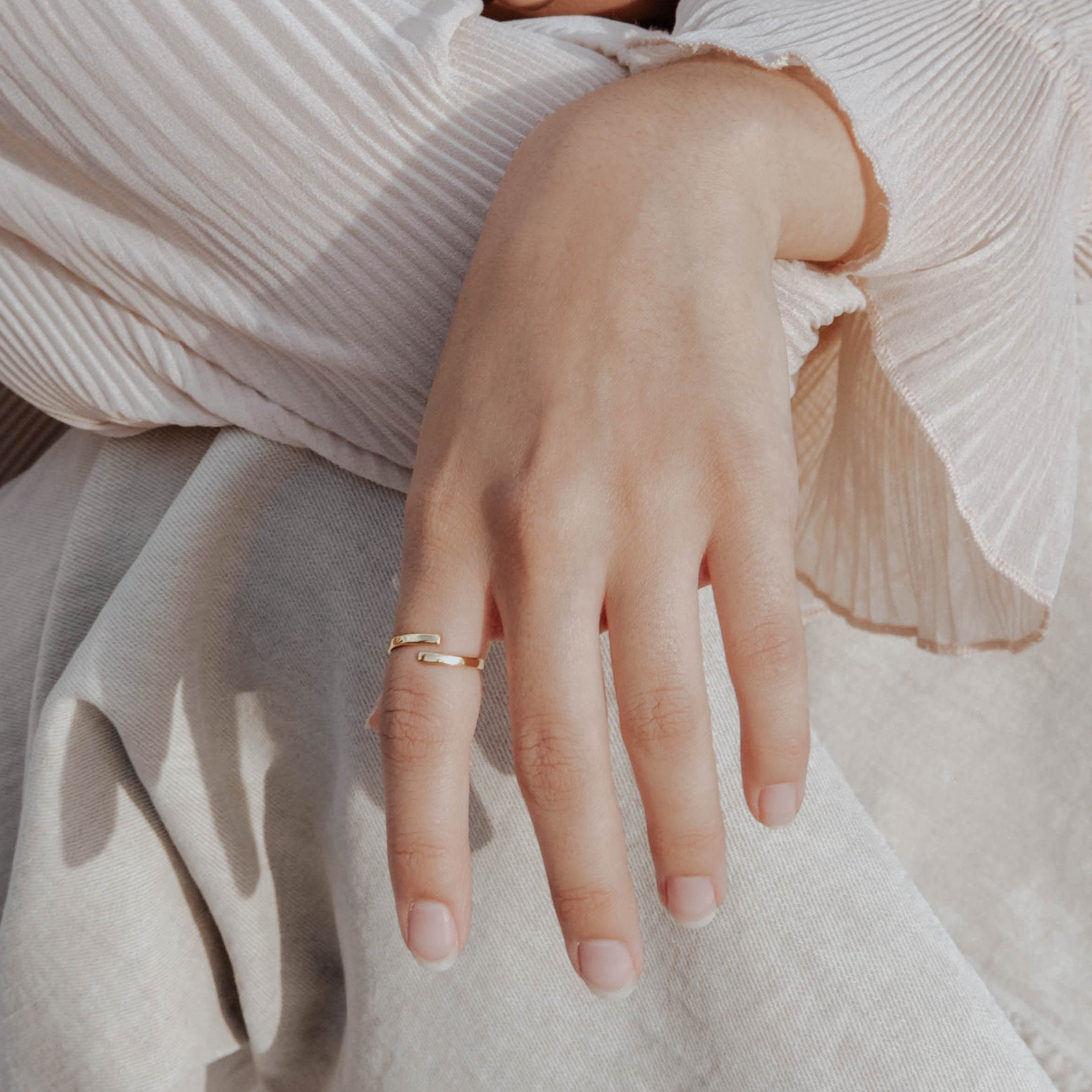 14K Gold Wrap Stacking Ring