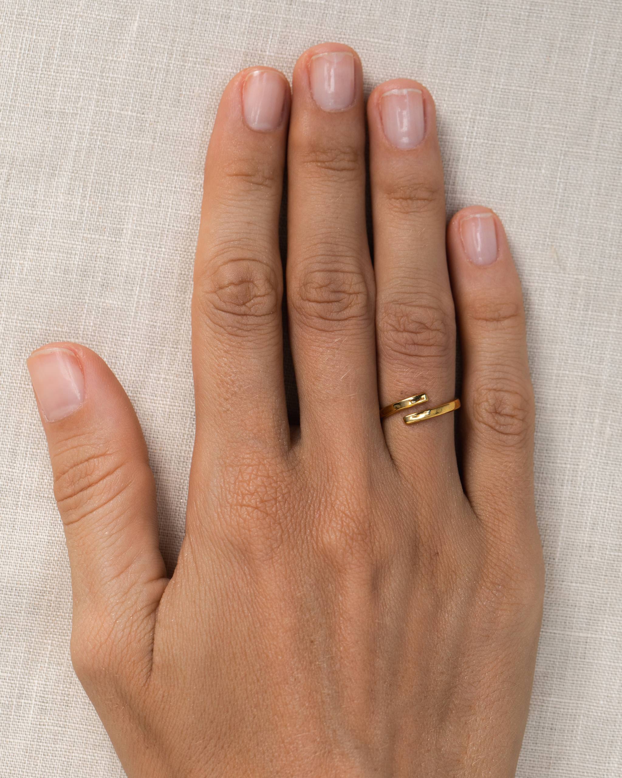 14K Gold Wrap Stacking Ring