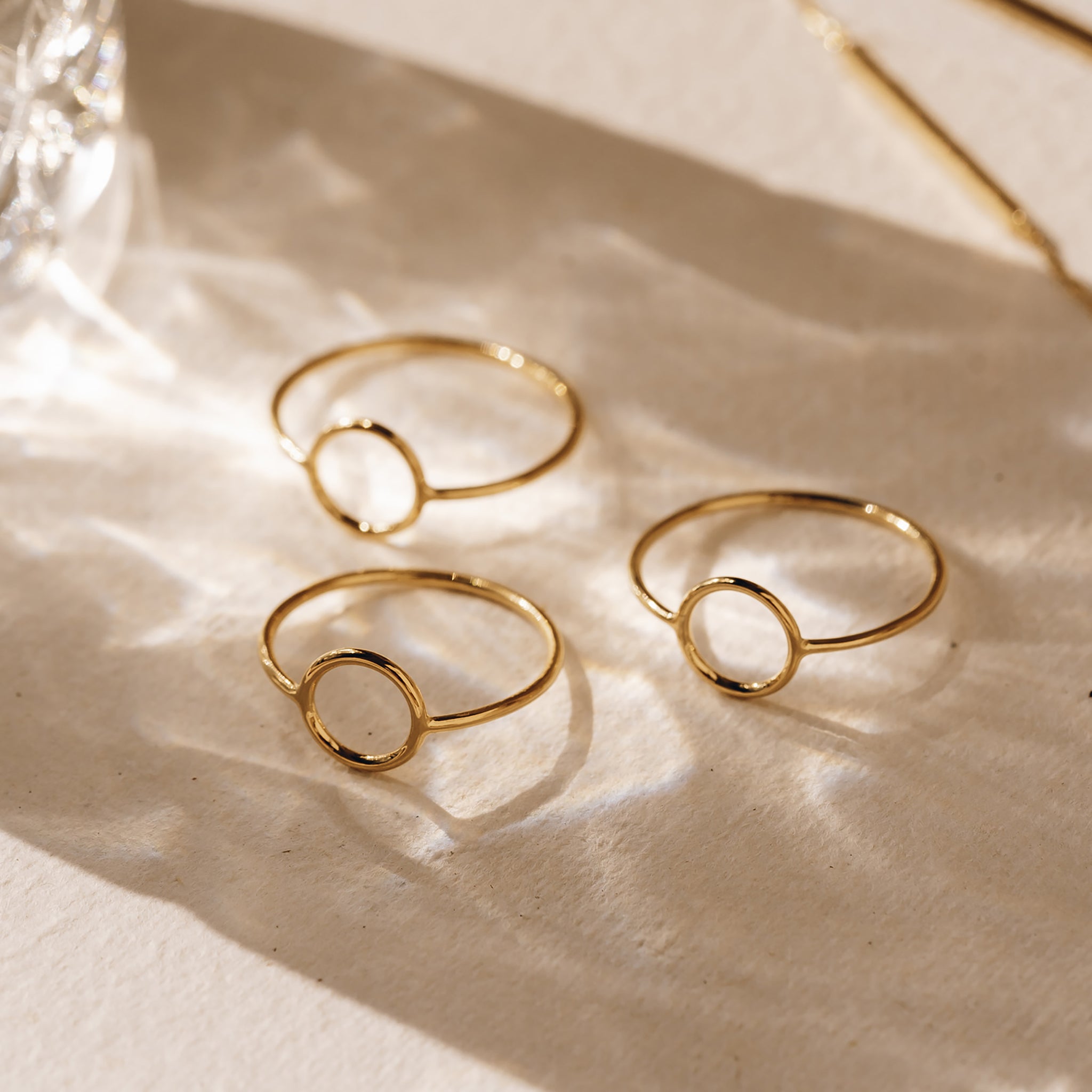 14K Gold Minimalist Circle Stacking Ring