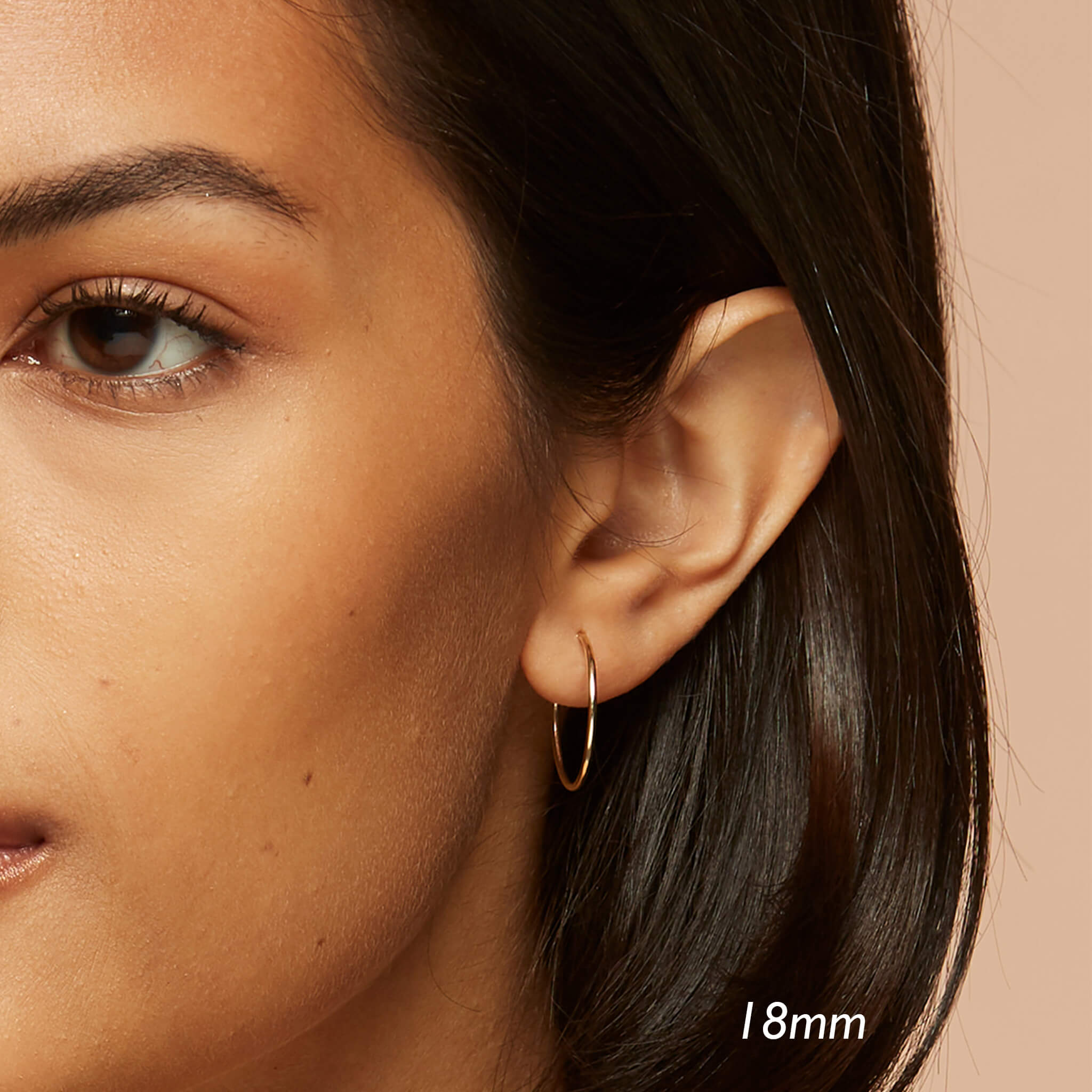 14K Gold Trio Hoop Earrings Set - 10mm/18mm/25mm