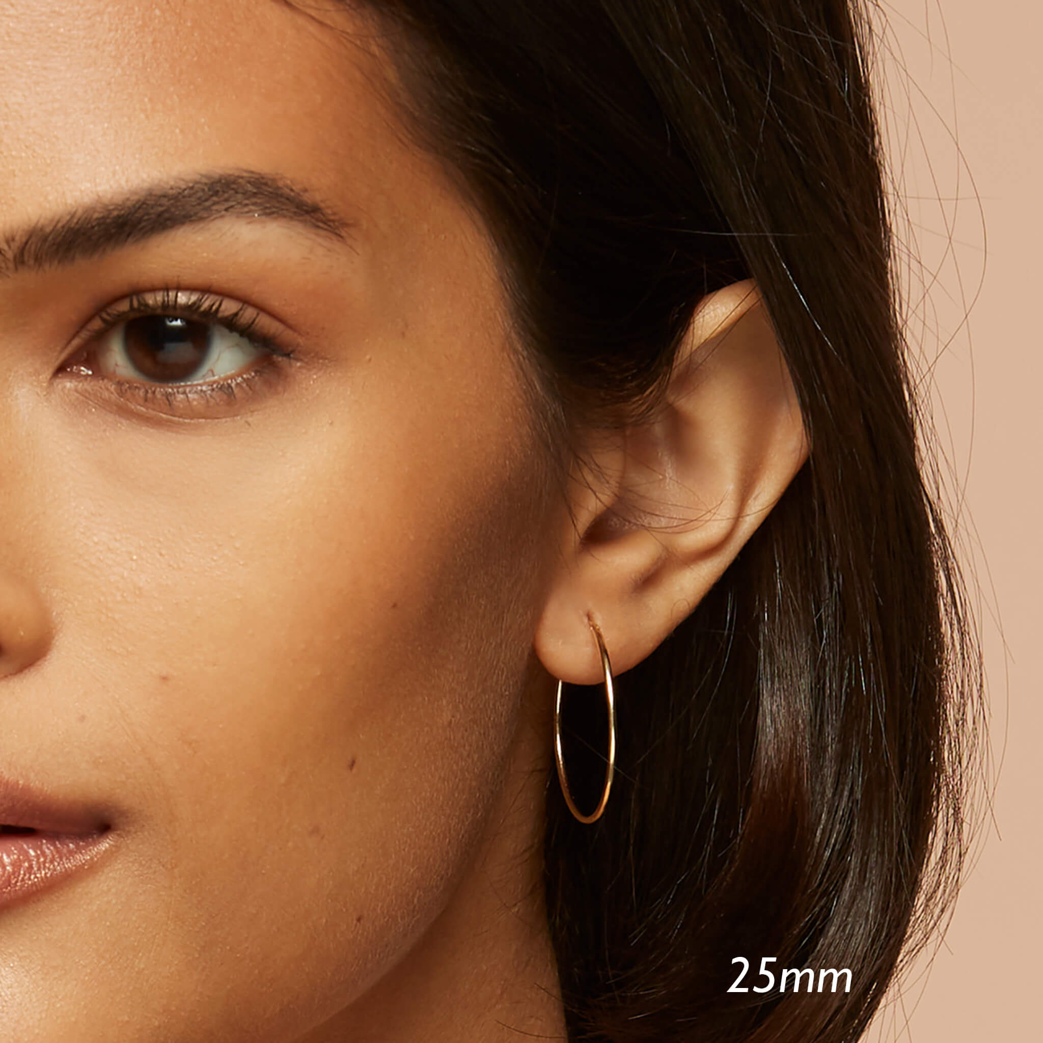 14K Gold Trio Hoop Earrings Set - 10mm/18mm/25mm