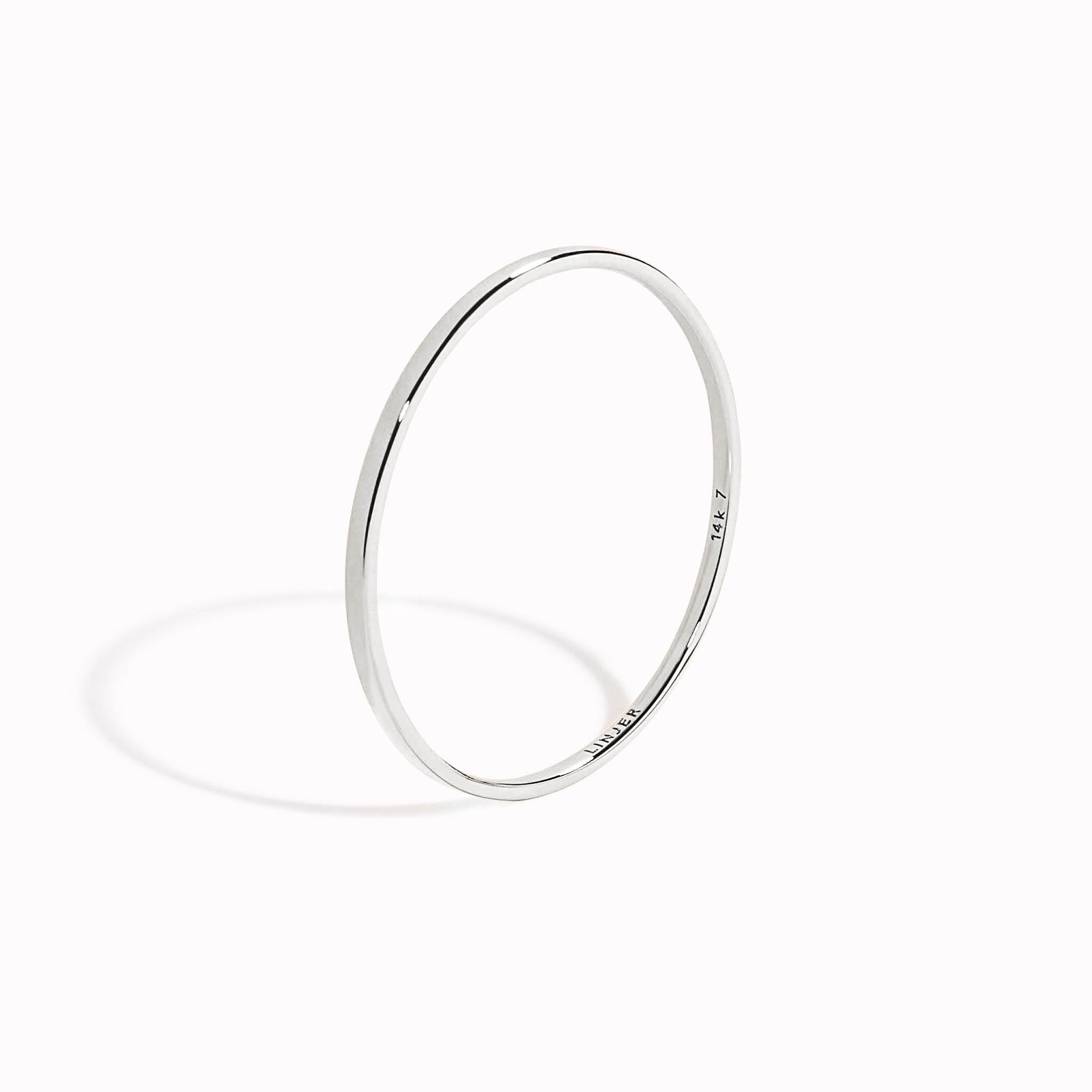14K White Gold Classic Slim Band Ring