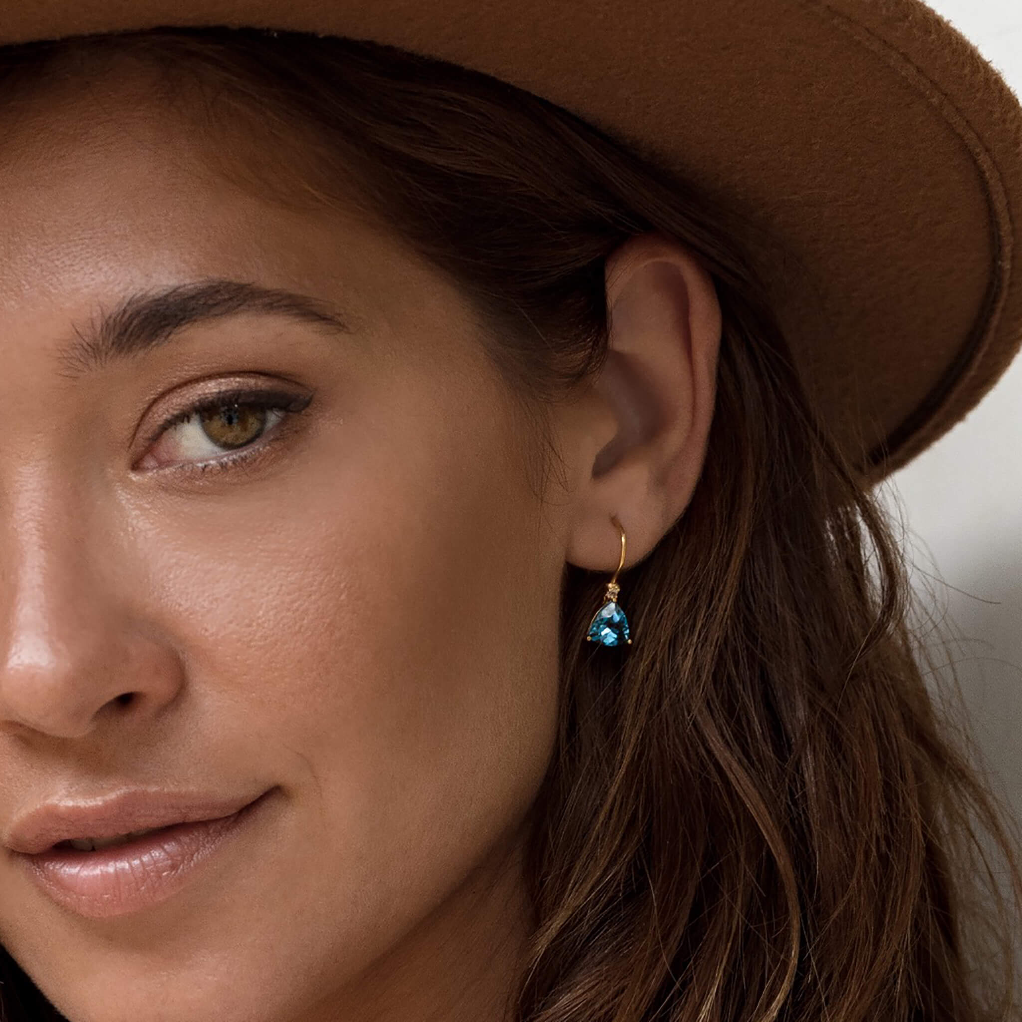 Duo Topaz Drop Earrings